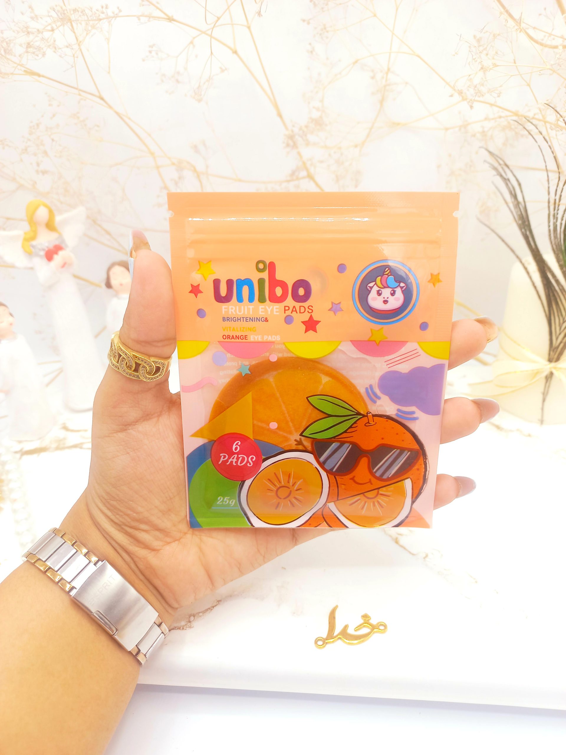 ماسک پد دور چشم میوه ای 6عددی یونیبو UNIBO‏ (پرتقال)