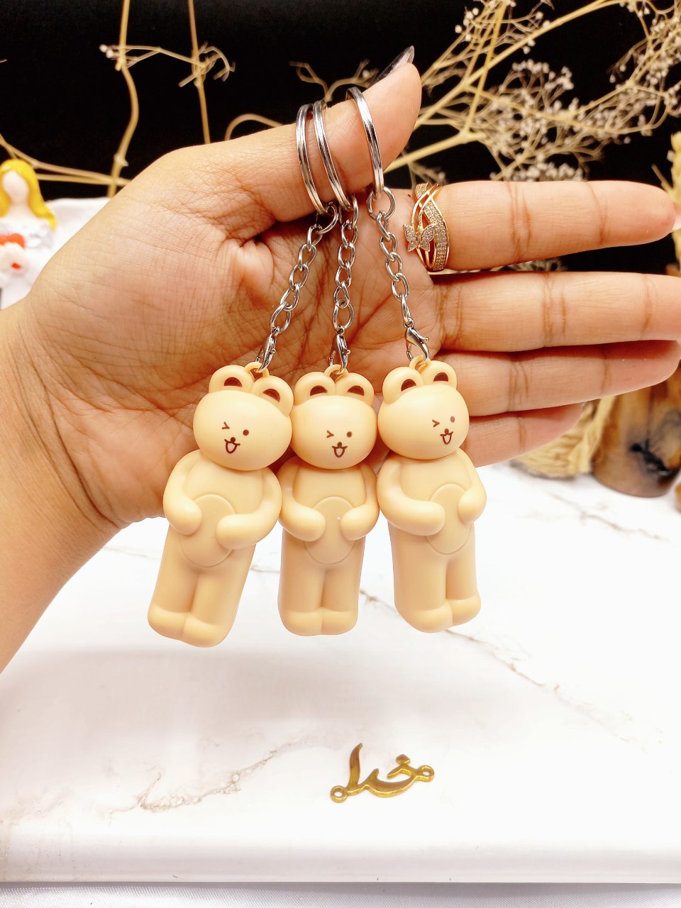 پک 3عددی رژ لب و جاکلیدی طرح خرس خندان B