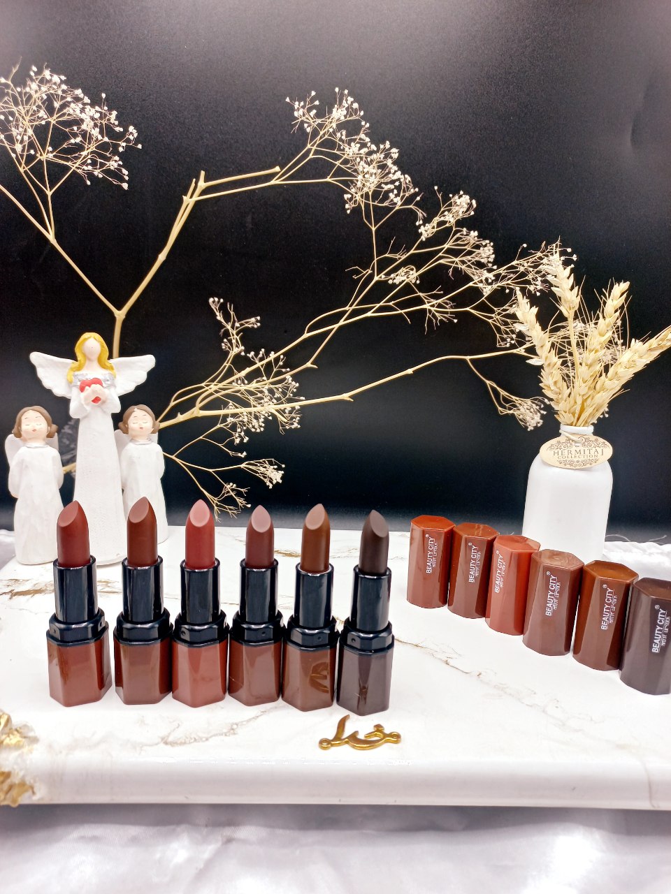 پک 6 تایی رژ جامد مات و مخملی بیوتی سیتی BEAUTY CITY کد 1884