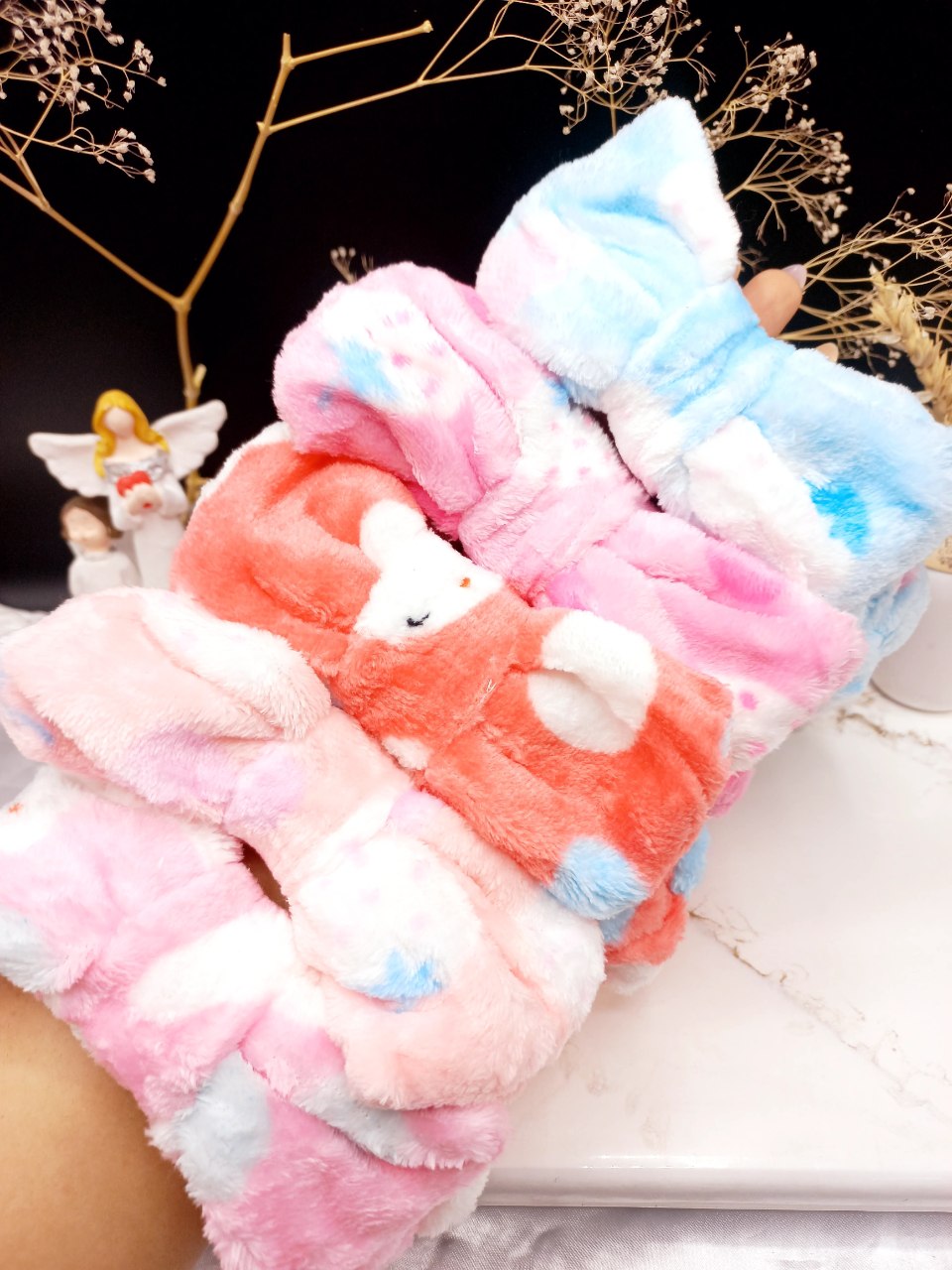 هدبند حوله ای خال خالی کیفیت عالی