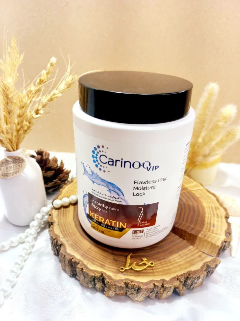 ماسک مو کارینو وی آی پی مدل کراتین بدون سولفات KERATIN حجم 1000میلی لیتر کد CRH016