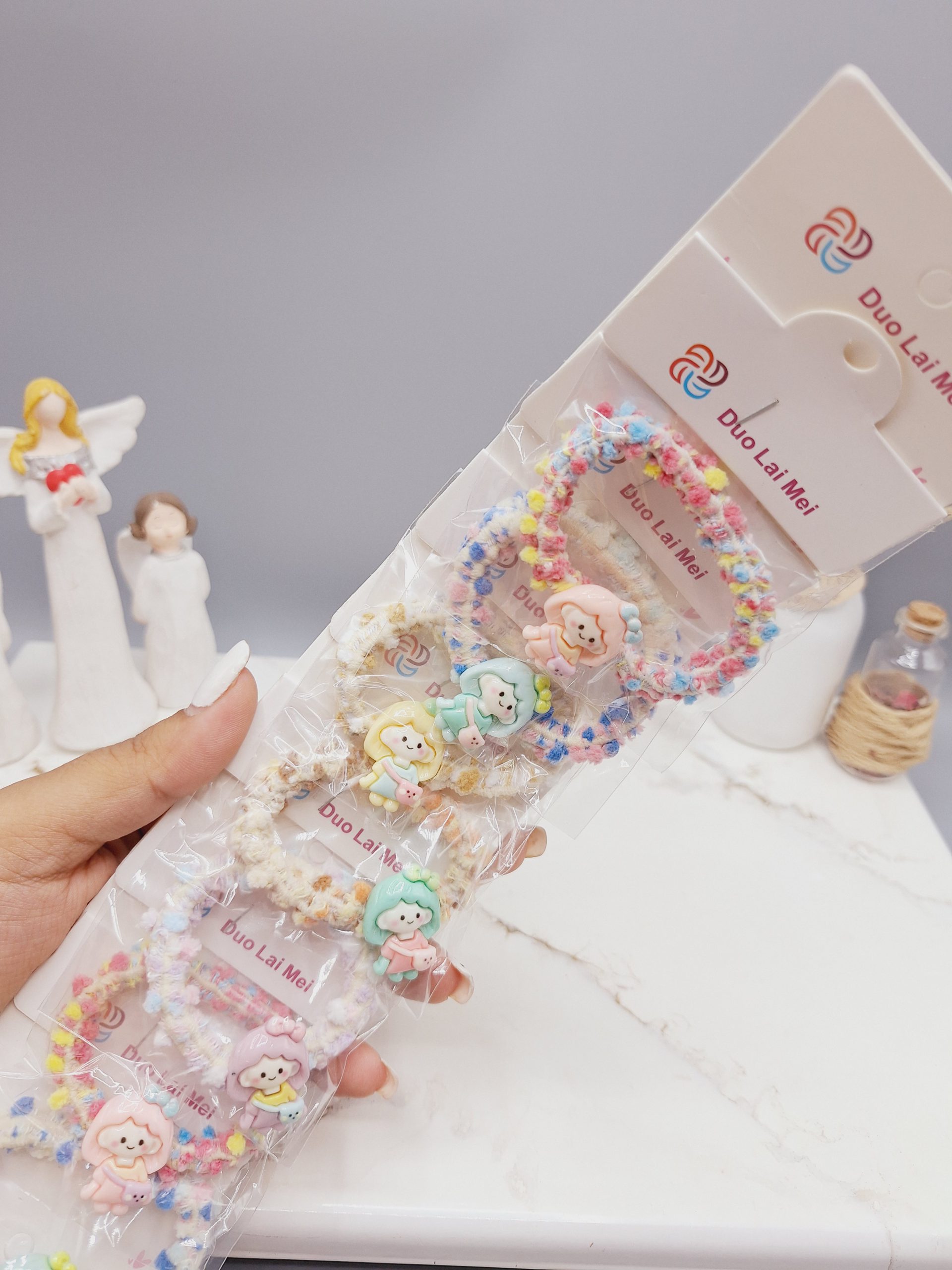 پک کارت 9 تایی کش مو طرح دختر کیفی