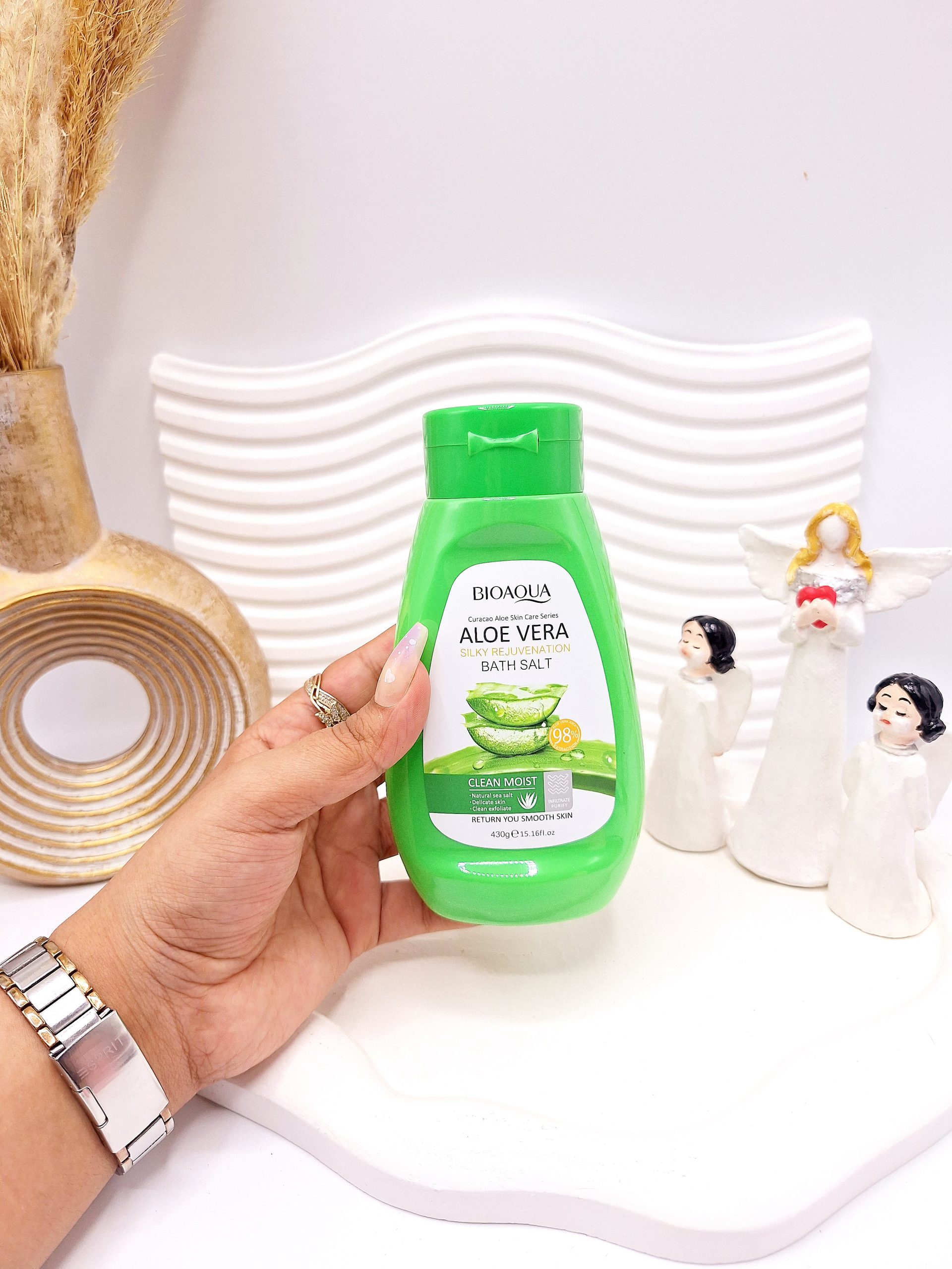 نمک بدن آلوئه ورا حجم 430 گرم برند بیوآکوا کد 4441