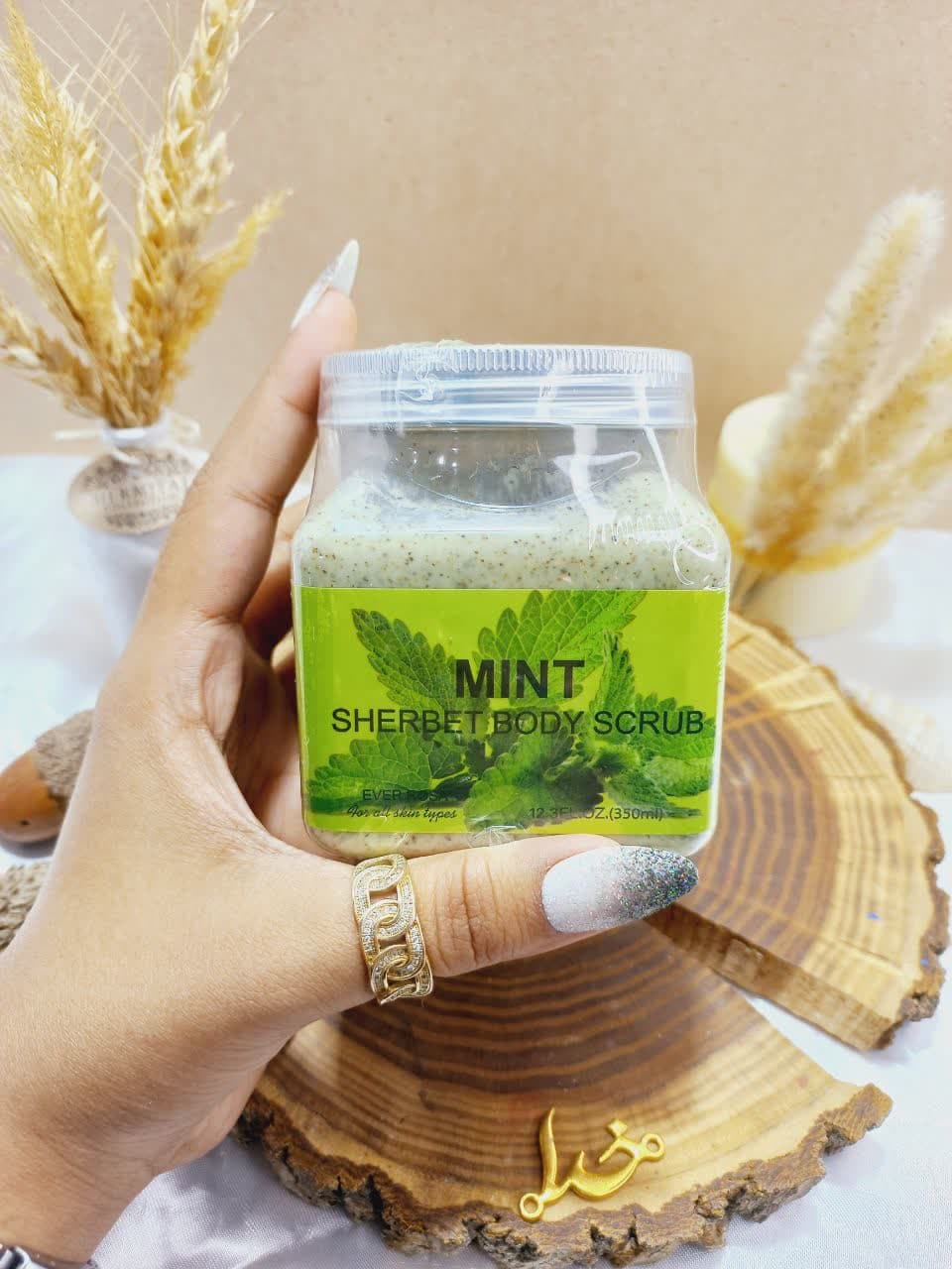 اسکراب پرطرفدار 350 میل شنی صورت و بدن رایحه نعنا ایور روزا EVER ROSA اصلی کد ER90001