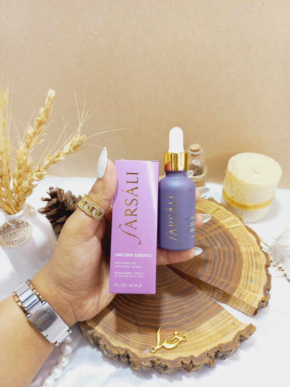 پرایمر و سرم صورت بنفش فارسالی farsali مدل UNICORN ESSENCE