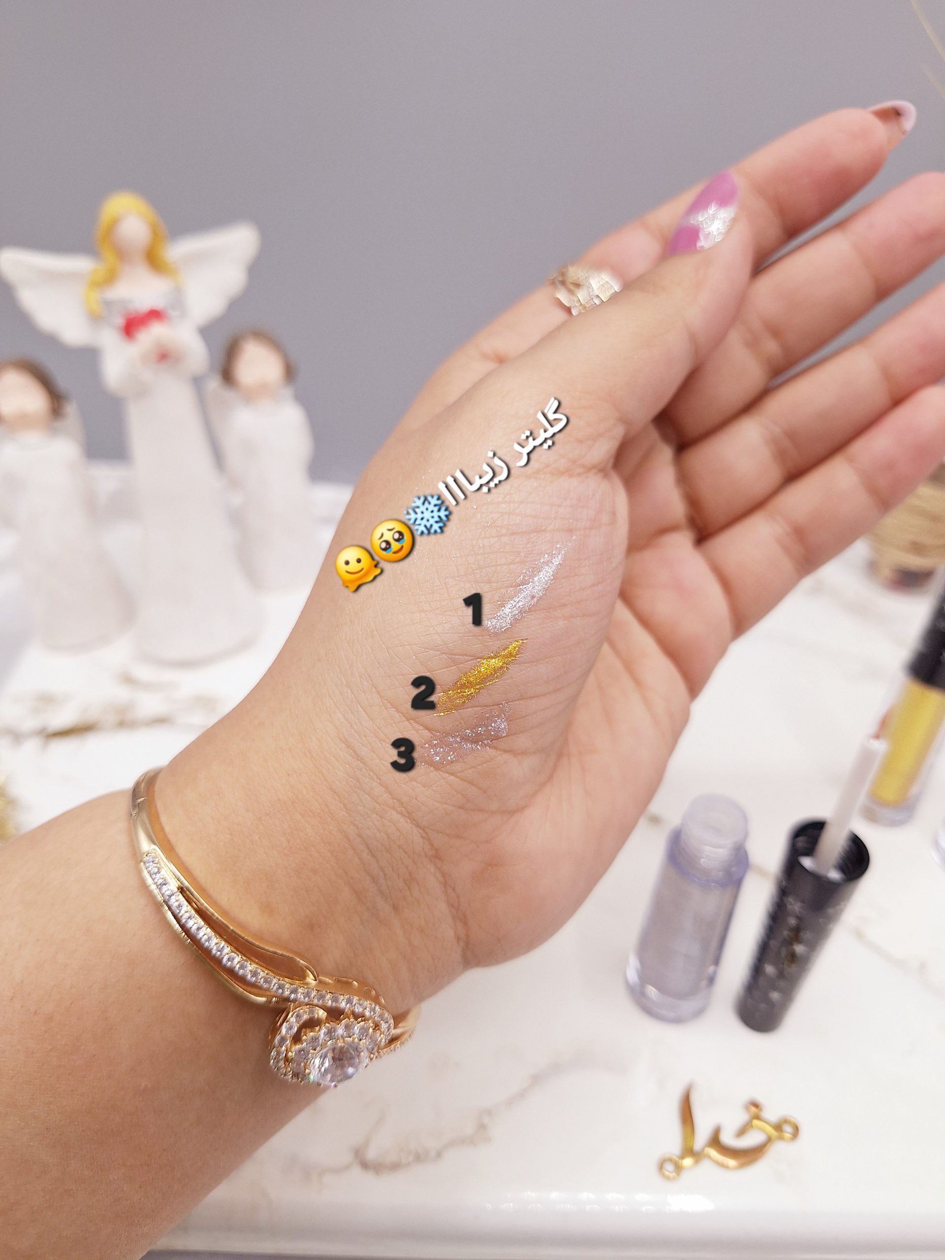 خط چشم گلیتری مایع برند GLAM GLITZ کد EG040