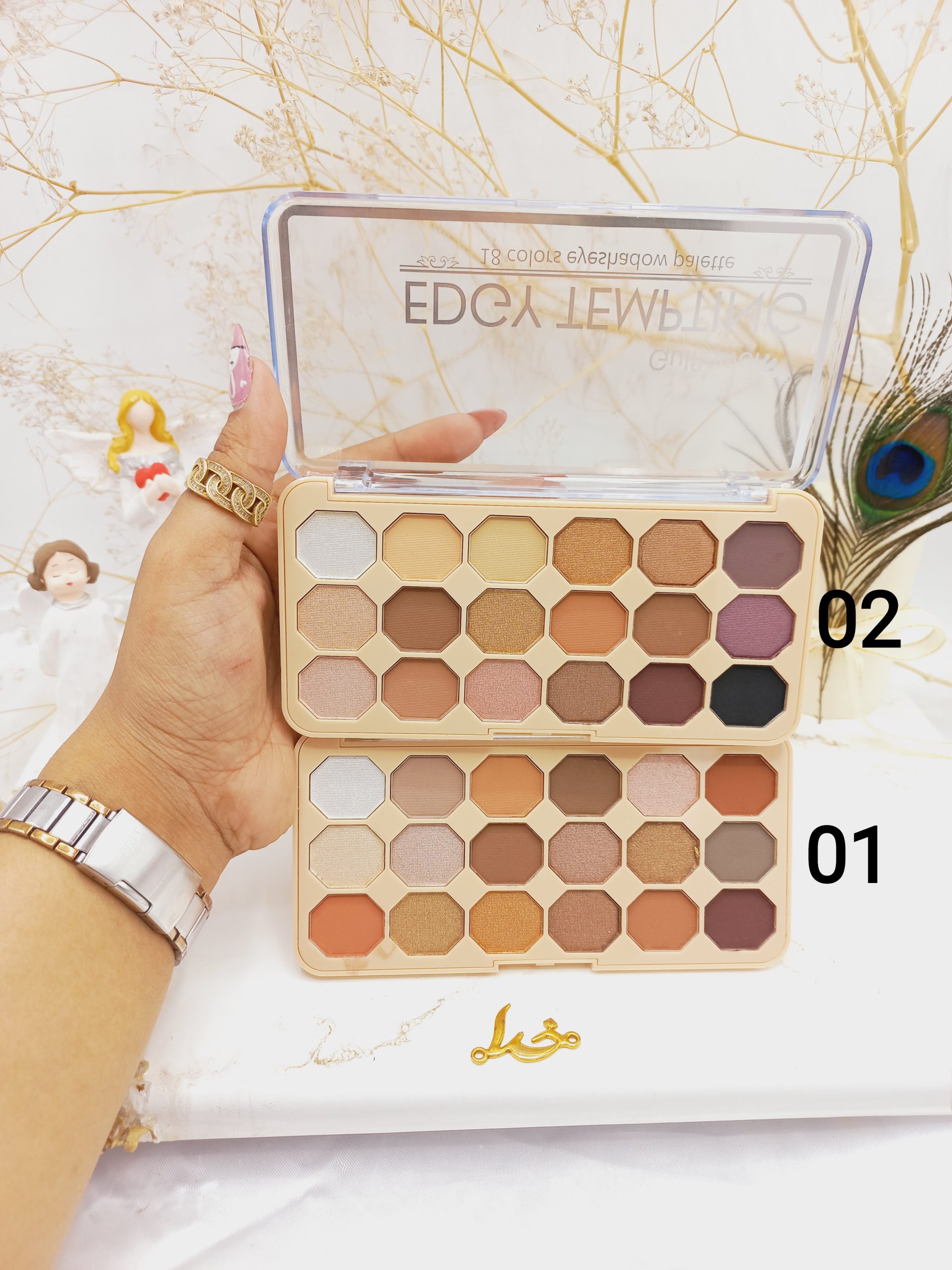 پالت پرطرفدار سایه چشم 18 رنگ برند EDGY TEMPTING کد GF434