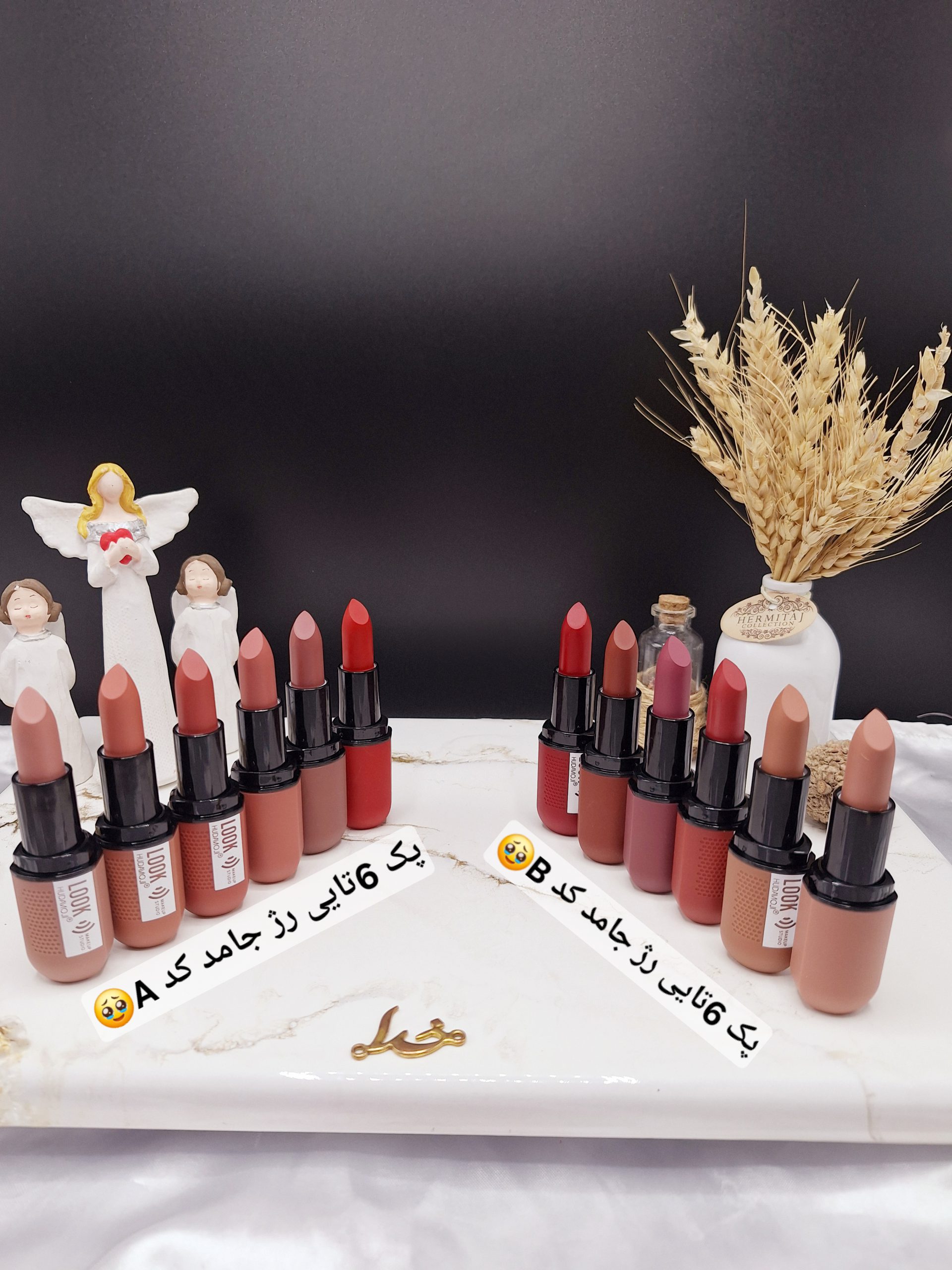 پک 6 تایی رژ لب جامد مات برند ‏FHUDAMOJI کد S-461B