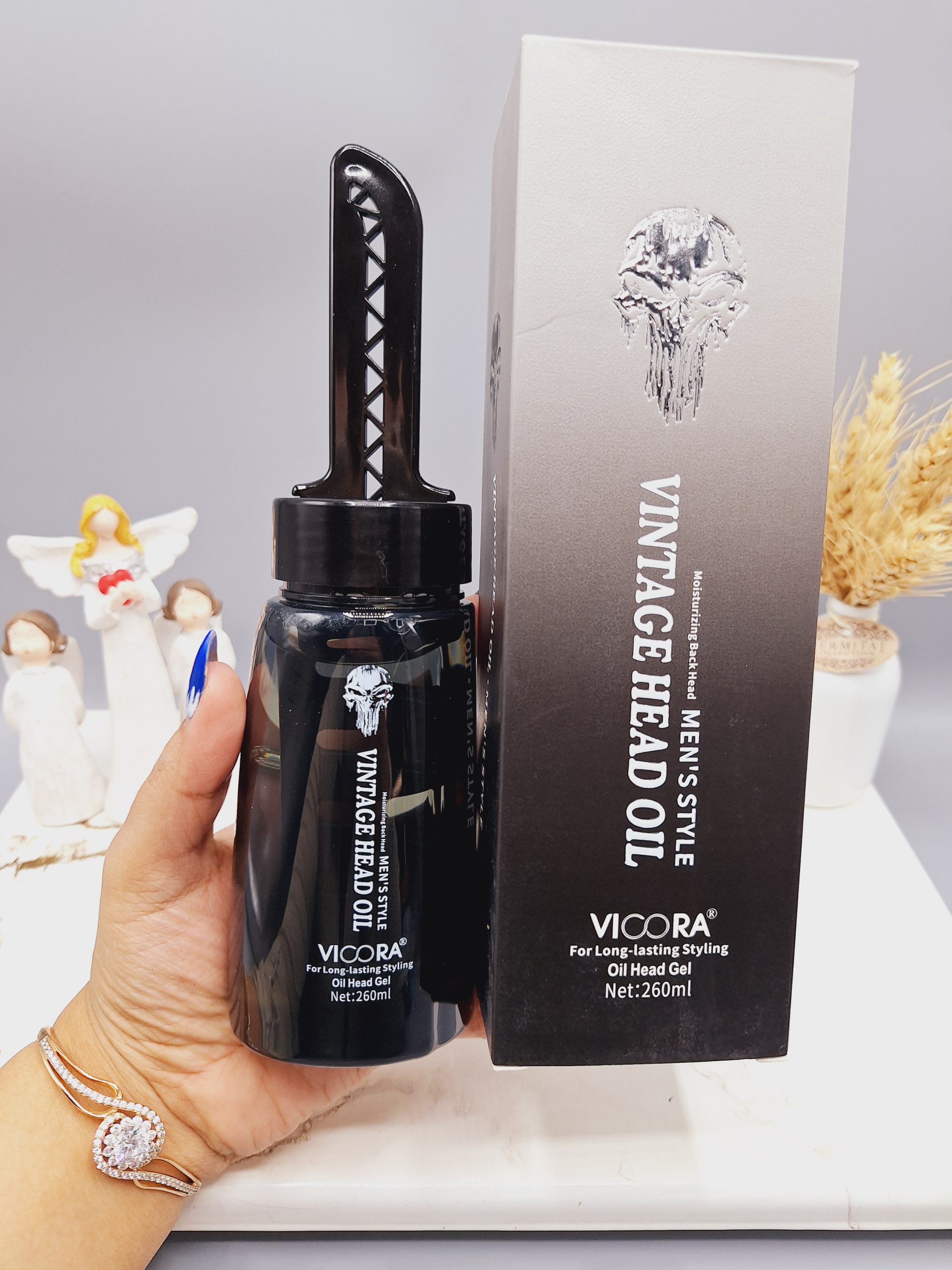 ژل شانه دار روغن گیاهی رویش مو مردانه برند VICORA حجم 260 میل کد 1832