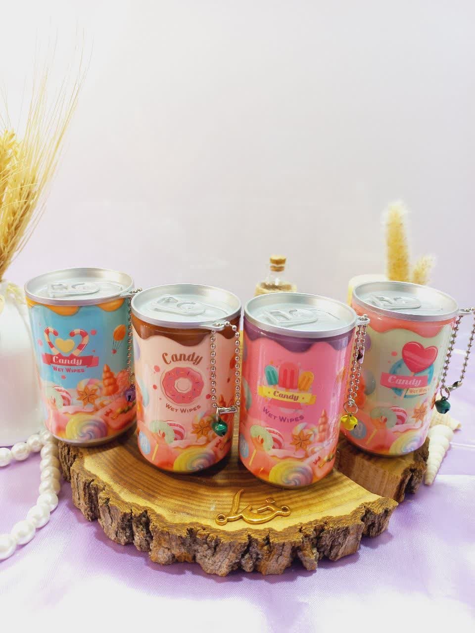 دستمال مرطوب قوطی دایره ای طرح کریسمس وارداتی و باکیفیت کد F011