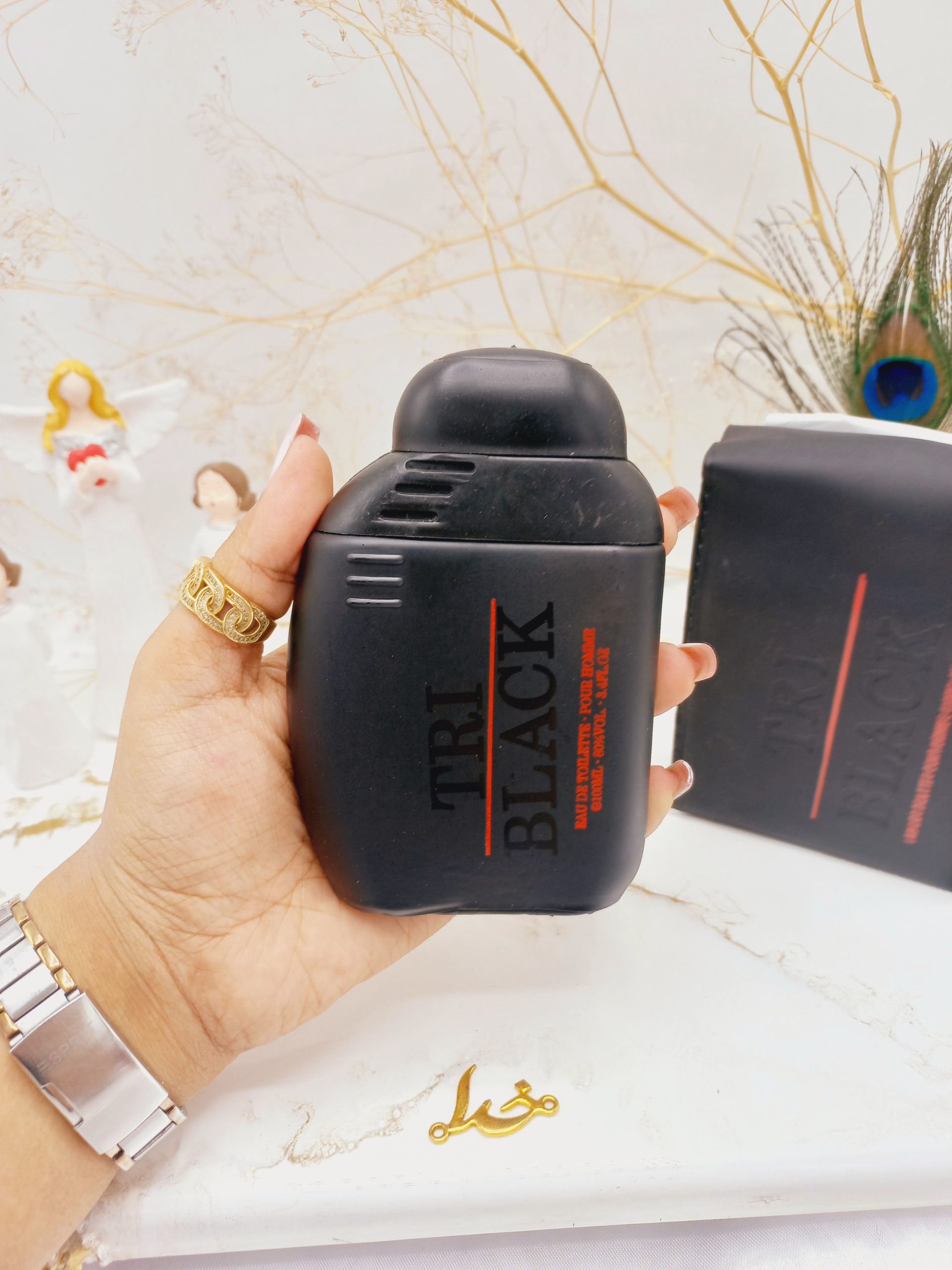 ادکلن مردانه کیفی  TRI BLACK کد 5610