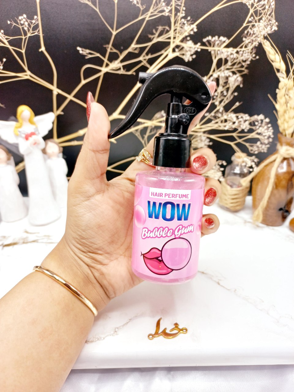 عطر مو خوش بو آدامس بادکنکی 130ml برند واو WOW کد 31