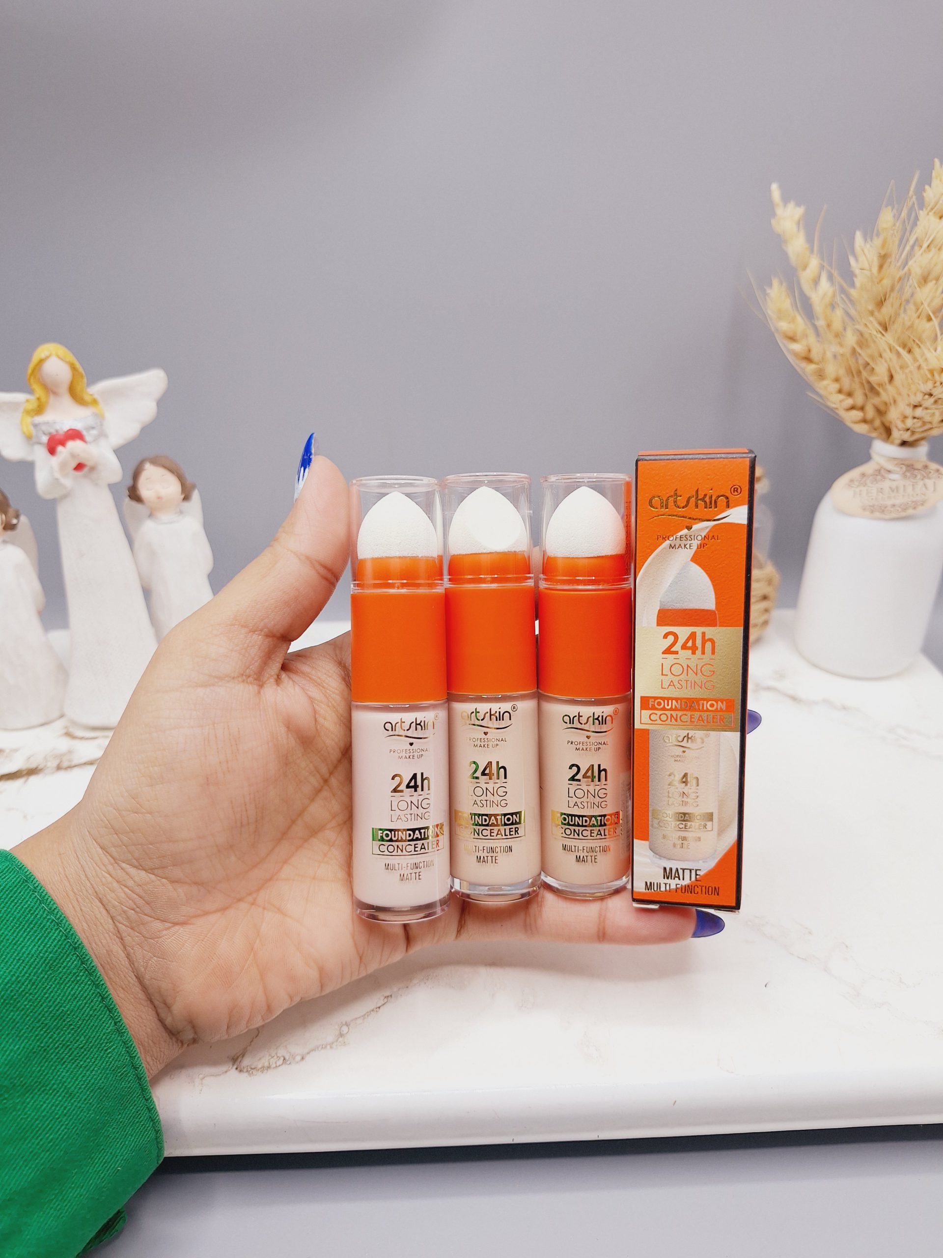 کانسیلر و کرم پودر دوکاره پد دار آرت اسکین کد as973160