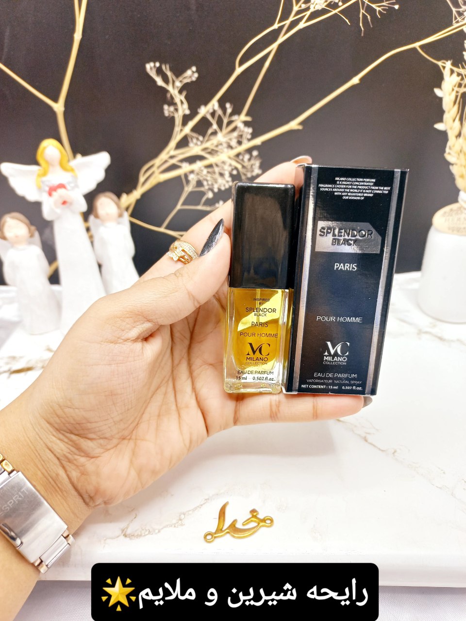 ادکلن مردانه SPLENDOR BLACK حجم 15 ML