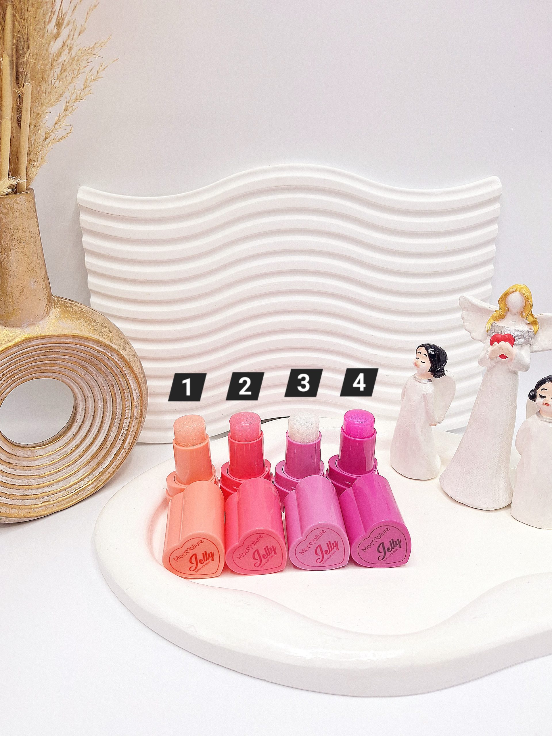 تینت لب ژله ای قلبی اکلیلی برند Moccallure کد 1031