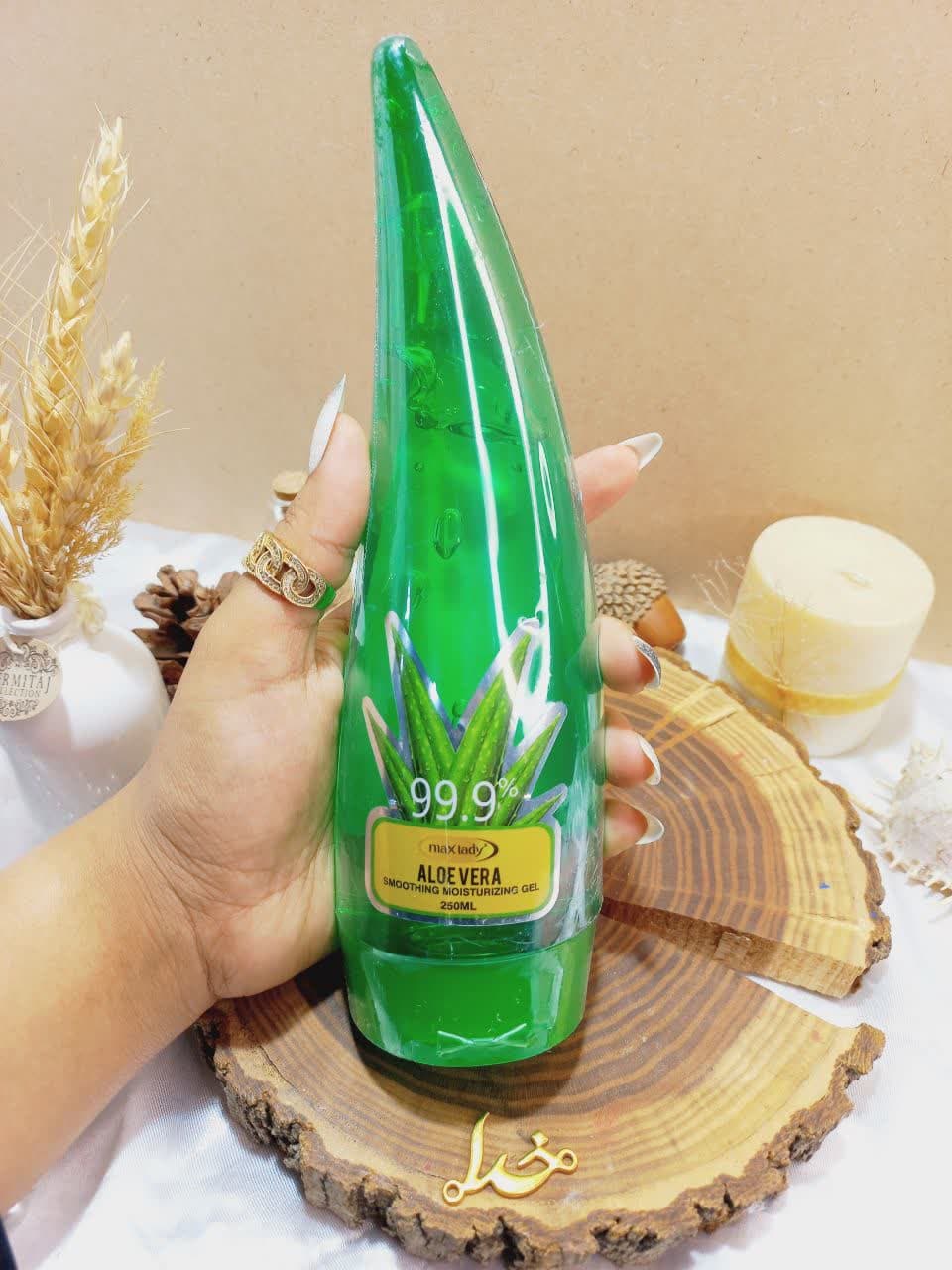 ژل آبرسان درمانی آلوئه ورا 99% درصد مکس لیدی MAX LADY کد MX2424