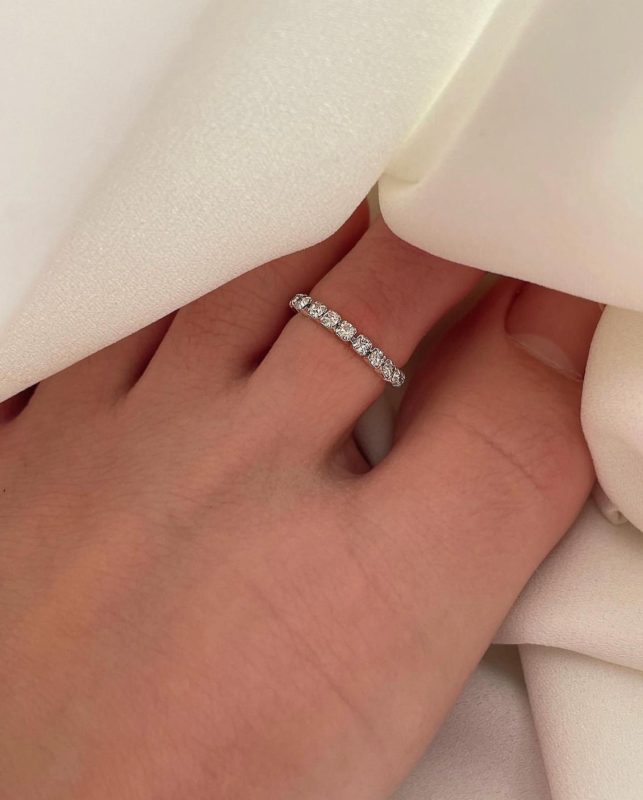 انگشتر پا یا رینگ پا نگین دار (نقره ای) فری سایز