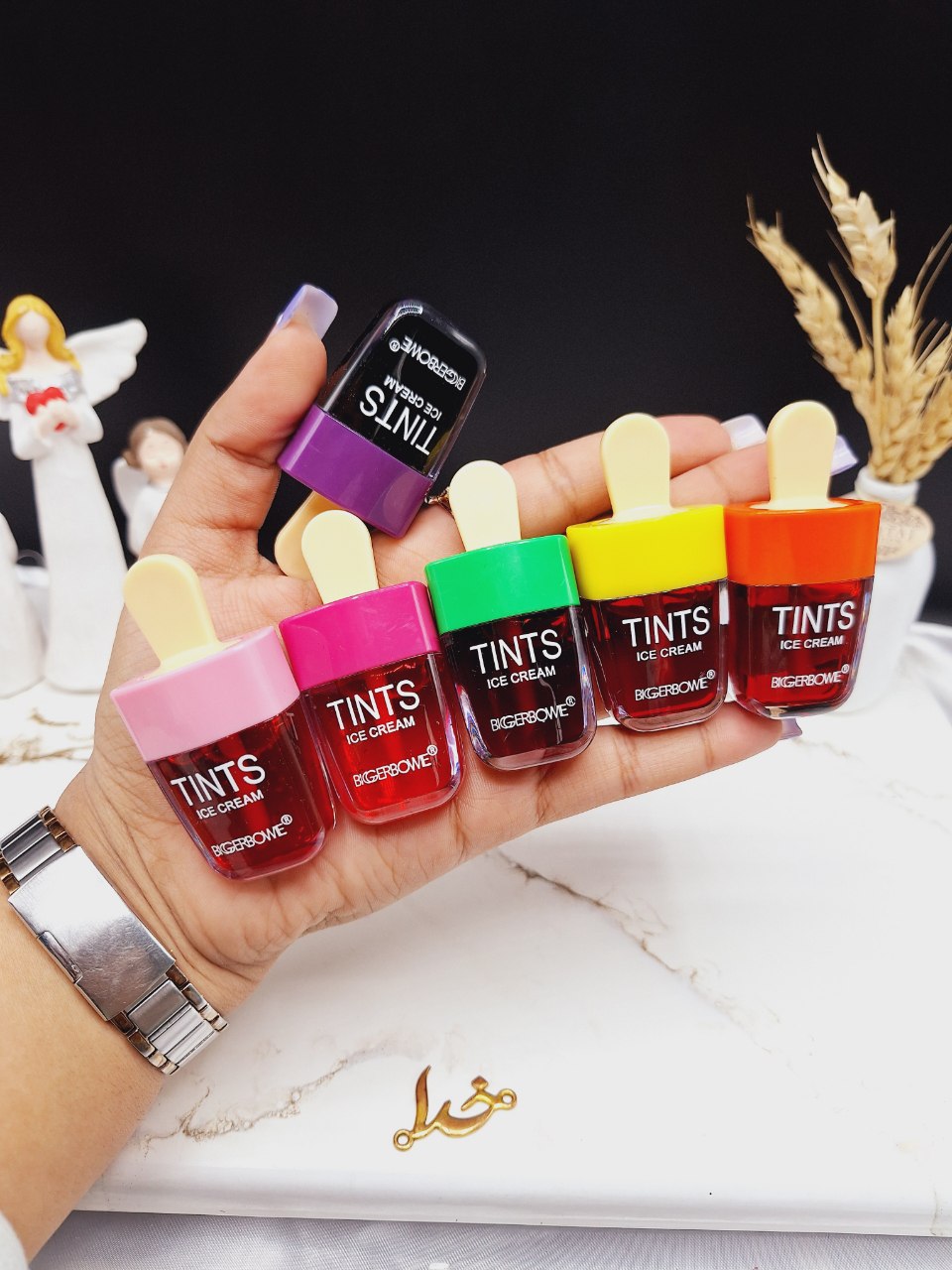 تینت لب طرح بستنی چوبی BIGERBOWIE کد 5143