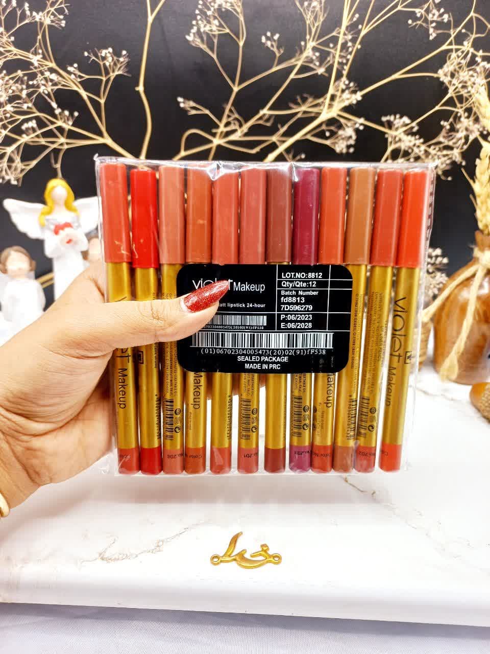 رژ مدادی ضدآب ویولت طلایی بدون تراش