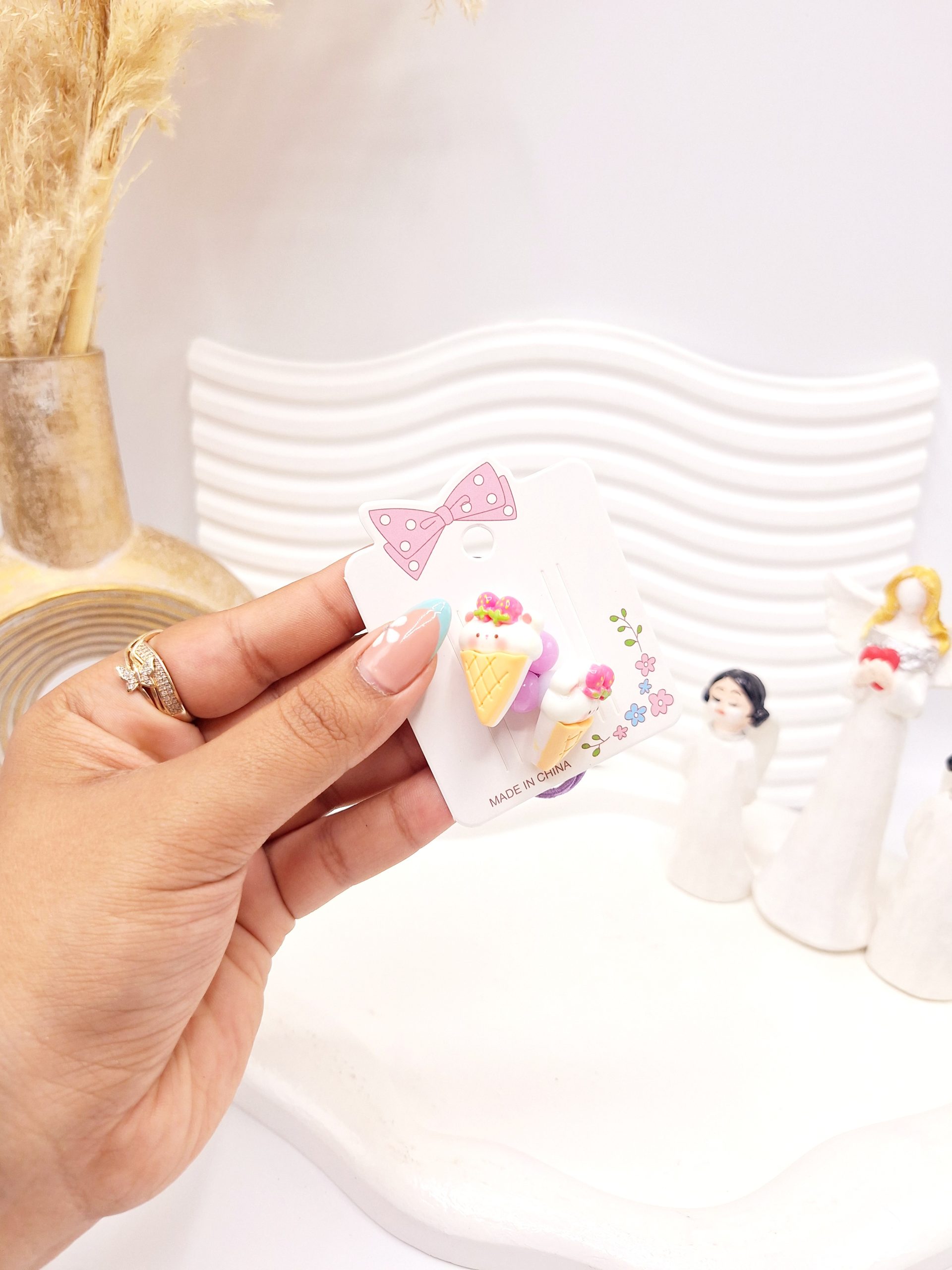 کش مو 2 تایی طرح دخترانه و فانتزی کیوت