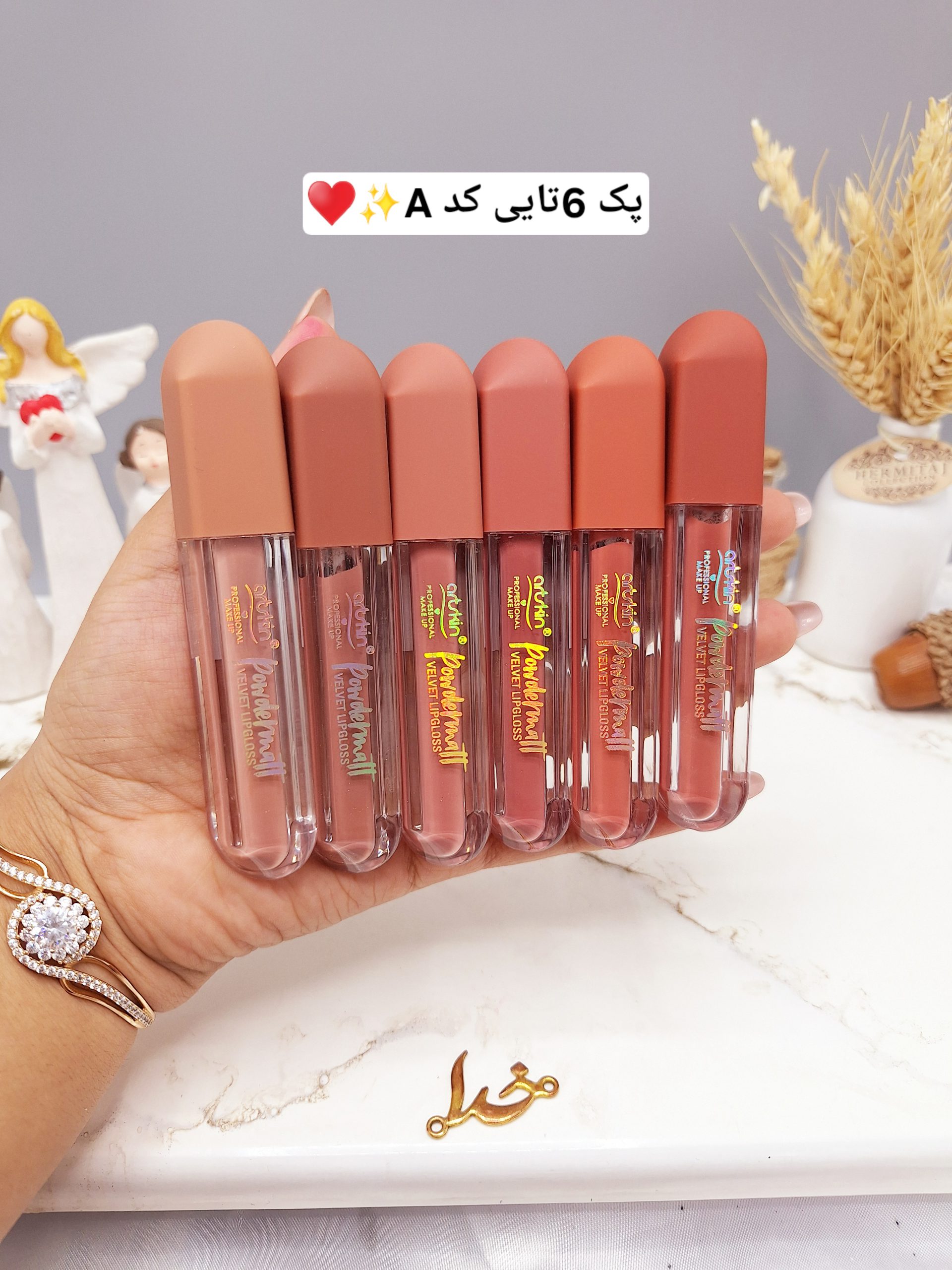 پک رژ لب مایع 6 عددی برند آرت اسکین artskin کد AS 972024_2