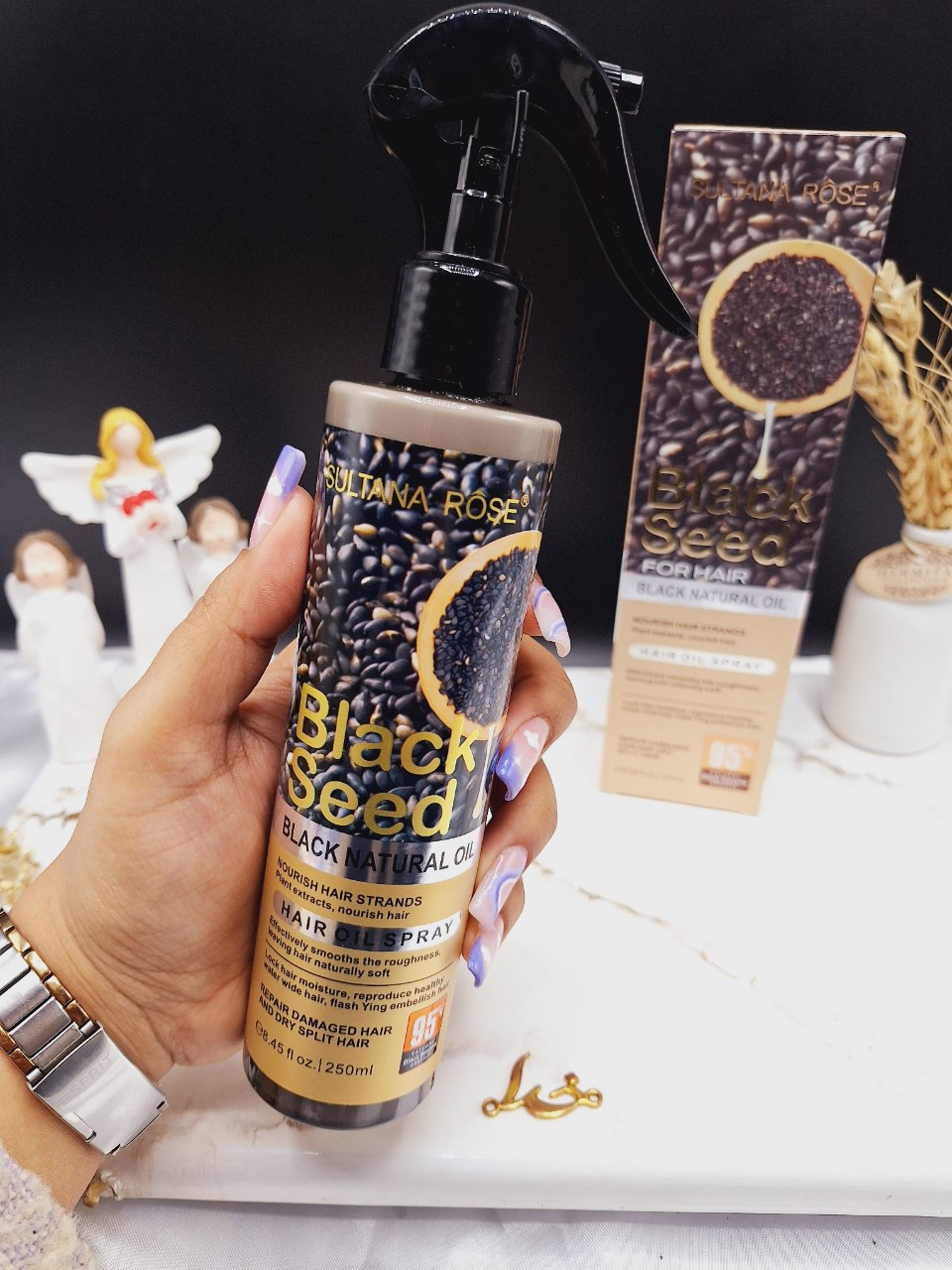 اسپری مو دو فاز روغن کنجد ترمیم کننده موهای آسیب دیده و خشک راکو RAKO کد SA_230