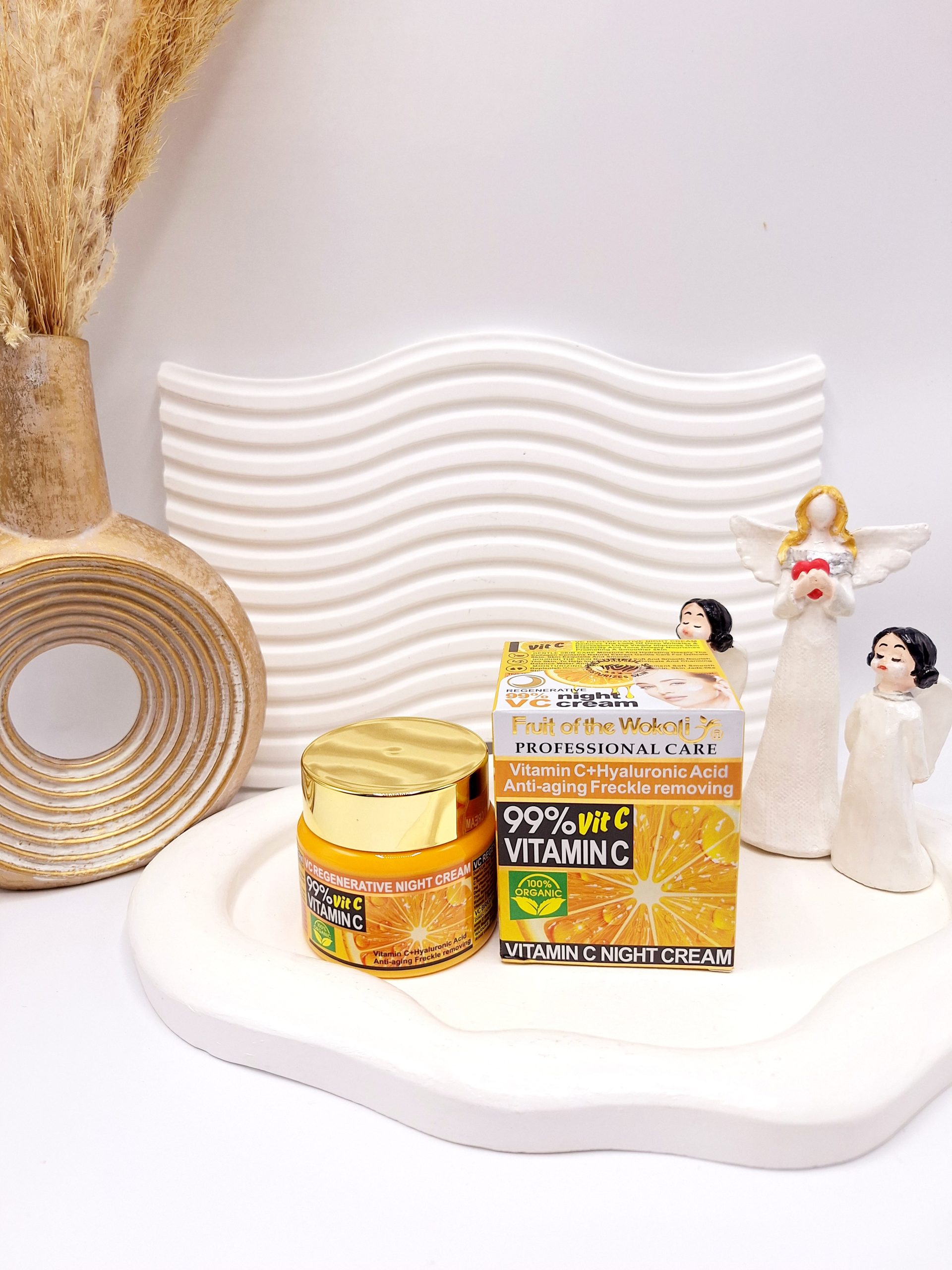 کرم جوانساز و ضد لک و روشن کننده قوی شب ویتامین سی برند وکالی اصل کد WkL714