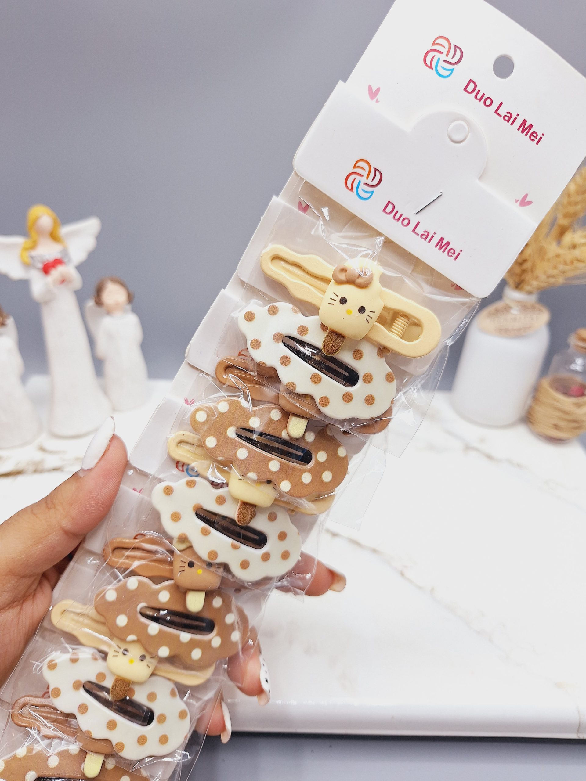 پک 10 تایی کارت پنس و گیره مو طرح کیتی نود