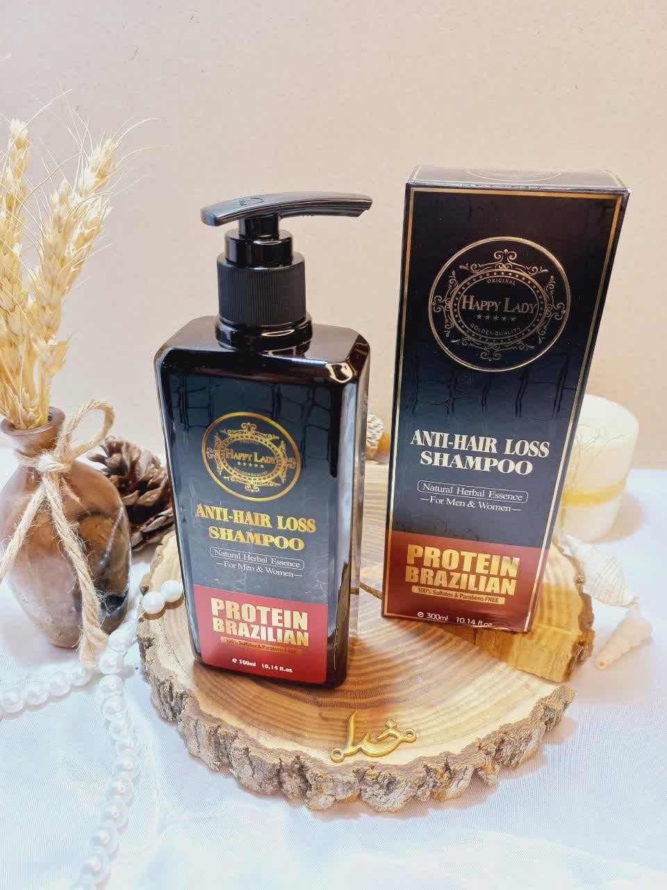 شامپو تریاک پروتئینه فری سولفات و ضدریزش هپی لیدی HAPPY LADY اورجینال ایتالیا کد HL211