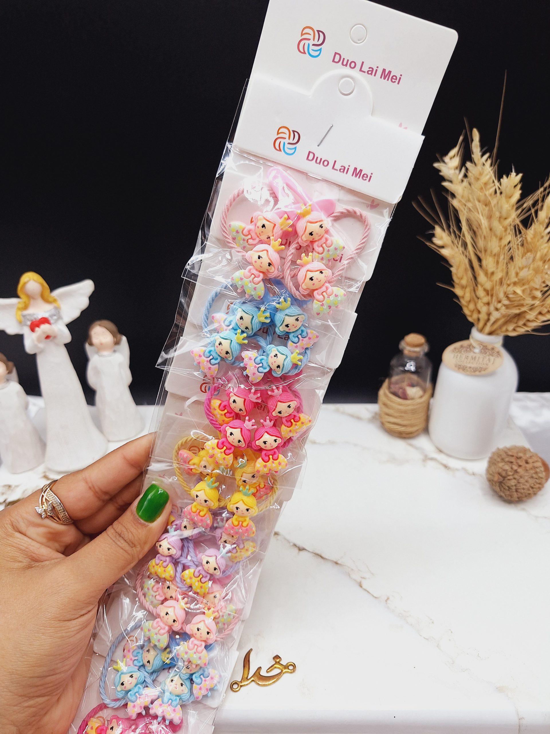 پک کارت 20عددی پنس و کش مو طرح  پرنسس کوچولو