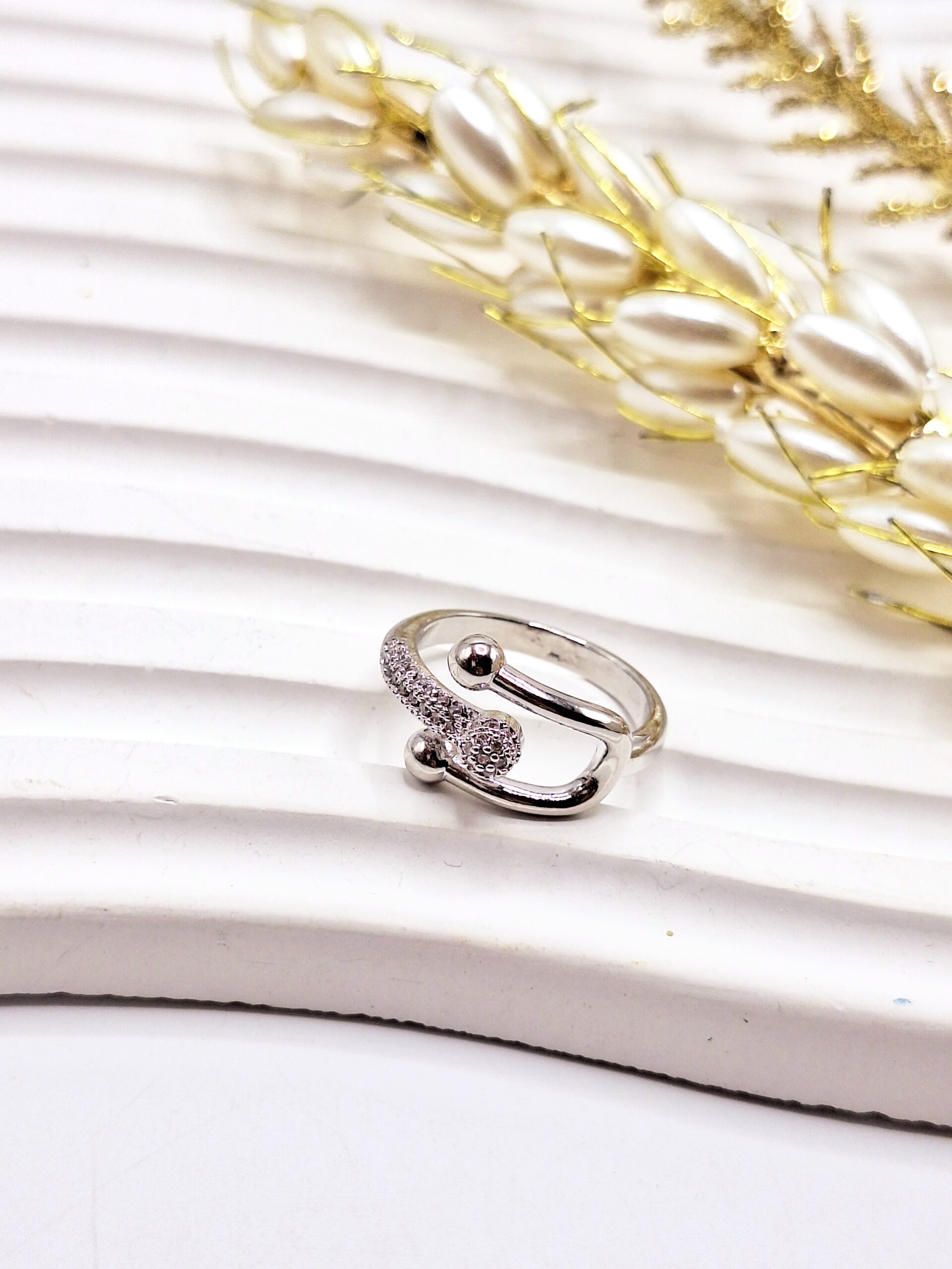 انگشتر تیفانی طرح مینیمال فری سایز