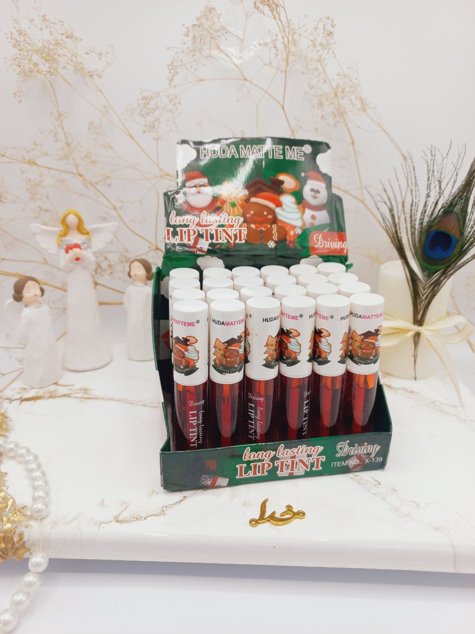 تینت لب درب کریسمس هدا مات می HUDA MATTE ME کد X139