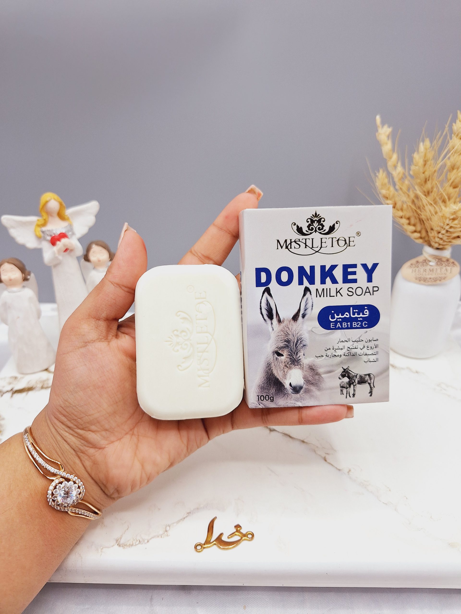 صابون شیر الاغ ویتامین B2 برند MISTLETOE کد 5311
