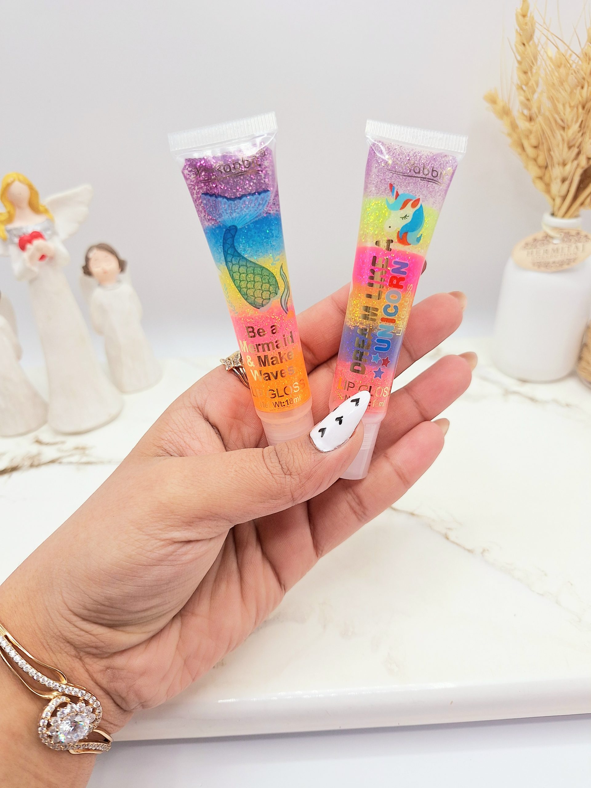 لیپ گلاس لب رنگین کمانی پری دریایی x_Rabitکد x_007 