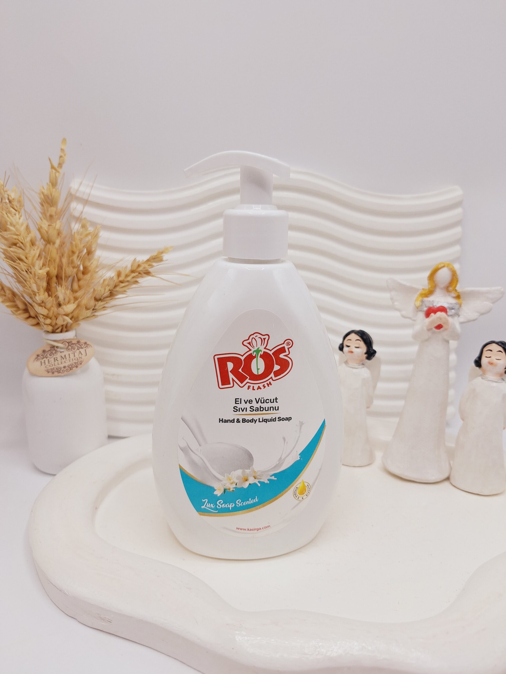 مایع صورت و بدن با رایحه شیر و گل بابونه حجم 500 میل برند ROS کد 6138