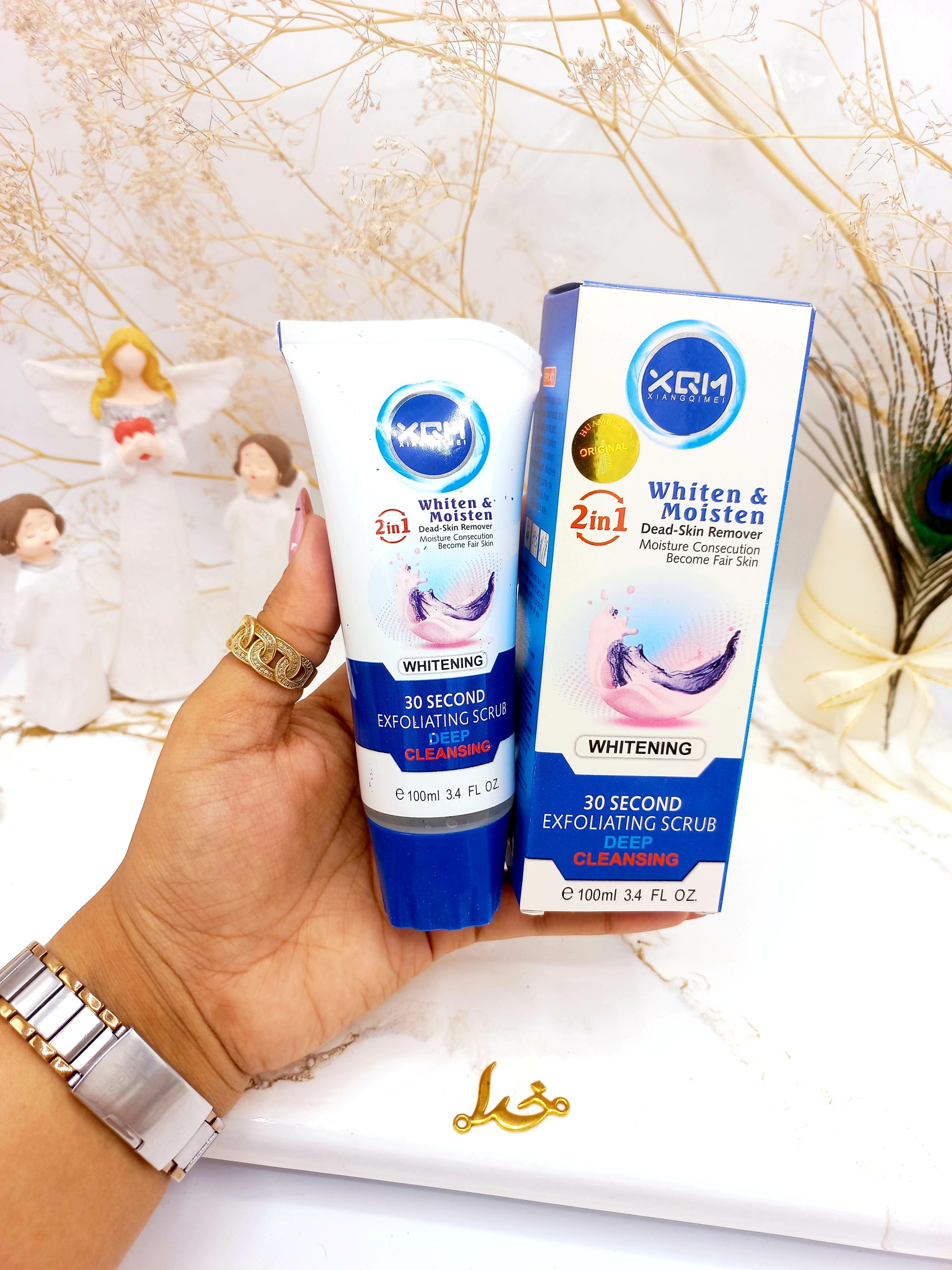  ژل اسکراب لایه بردار و سفید کننده فوری 30 ثانیه ای صورت و بدن XQM کد 9400