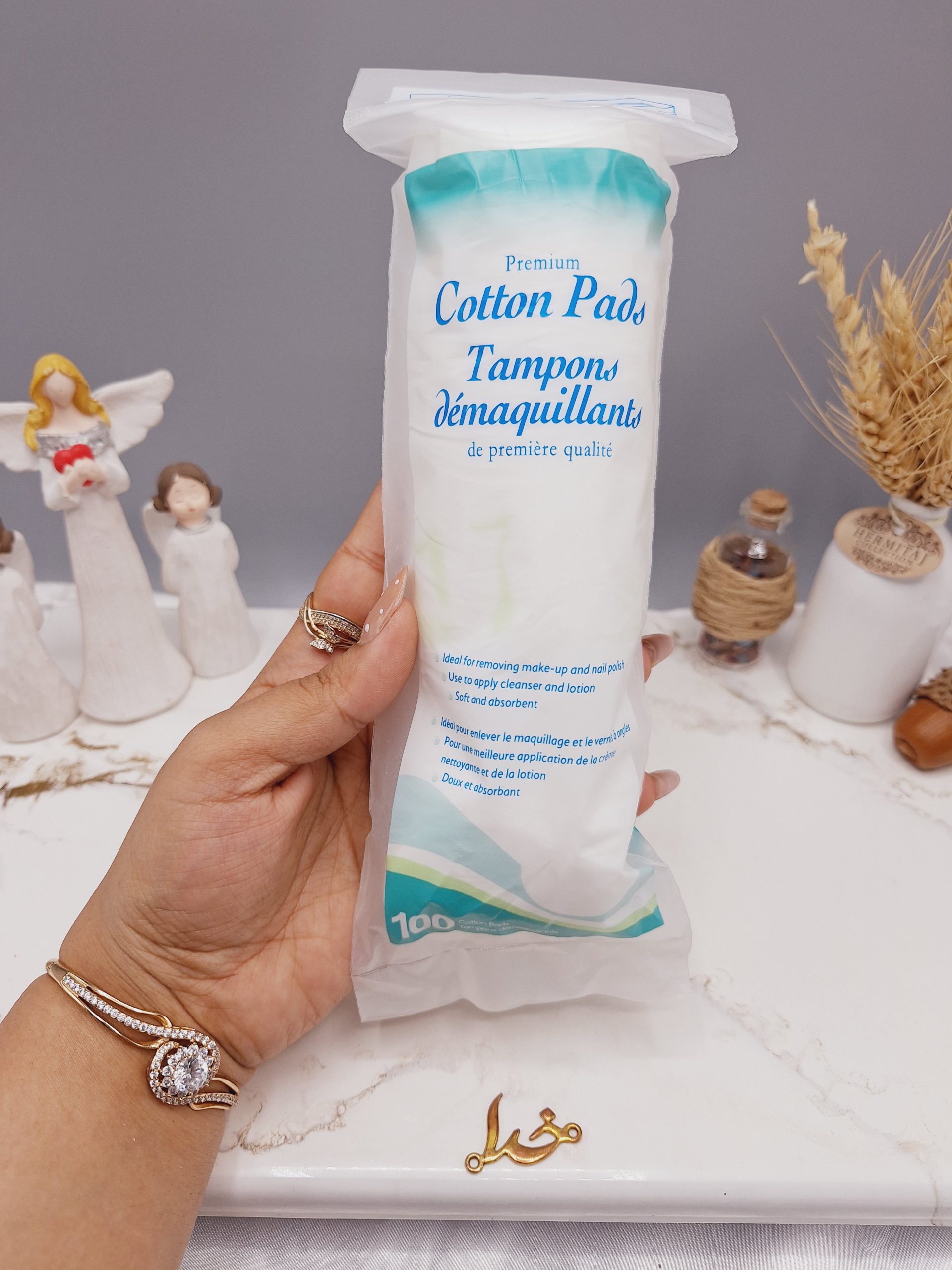 پد پاک کننده آرایش جنس کتان بسته 100 عددی کد 1551