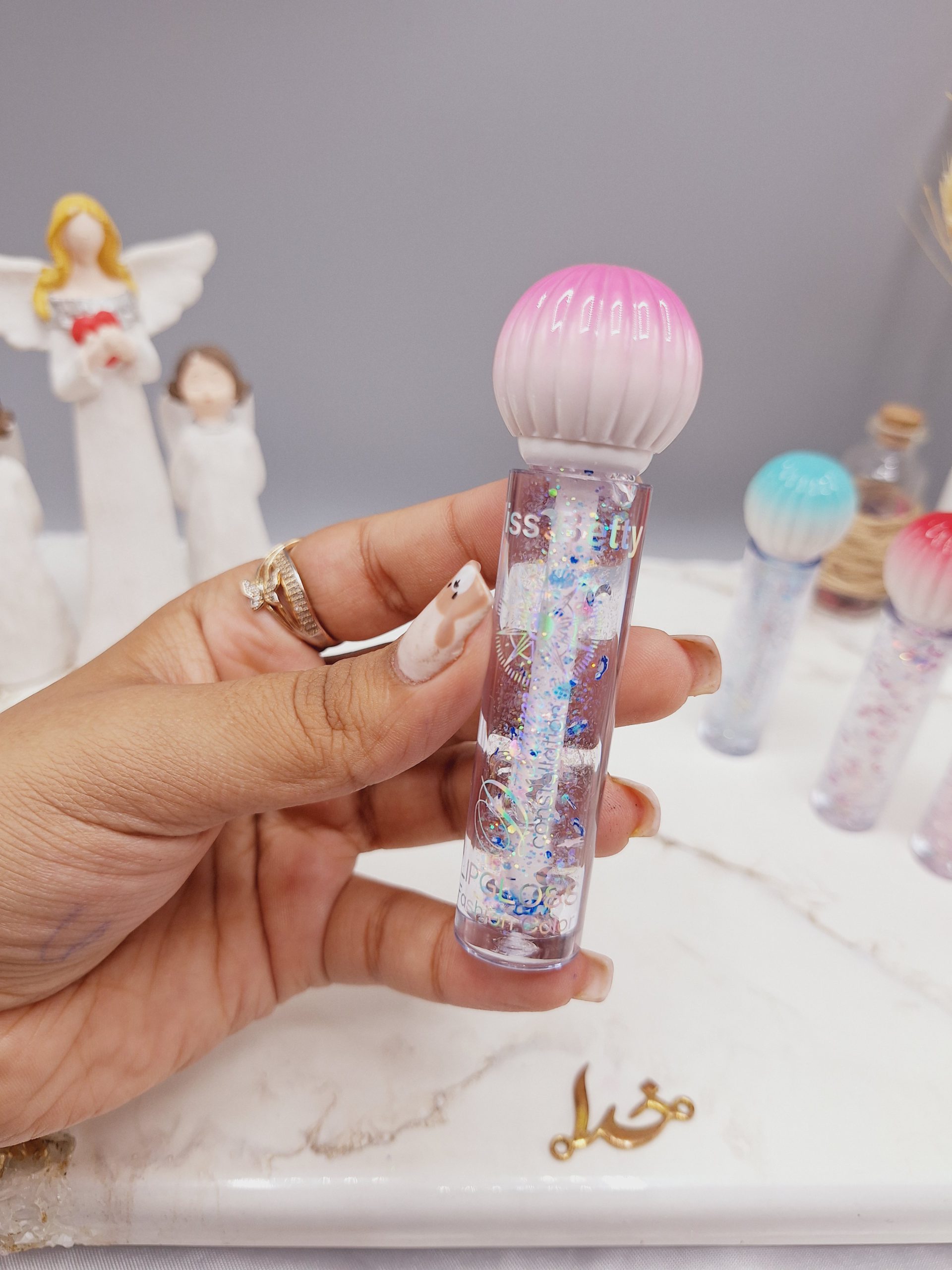 لیپ گلاس گلیتری طرح بالن برند میس بیوتی کد L77152