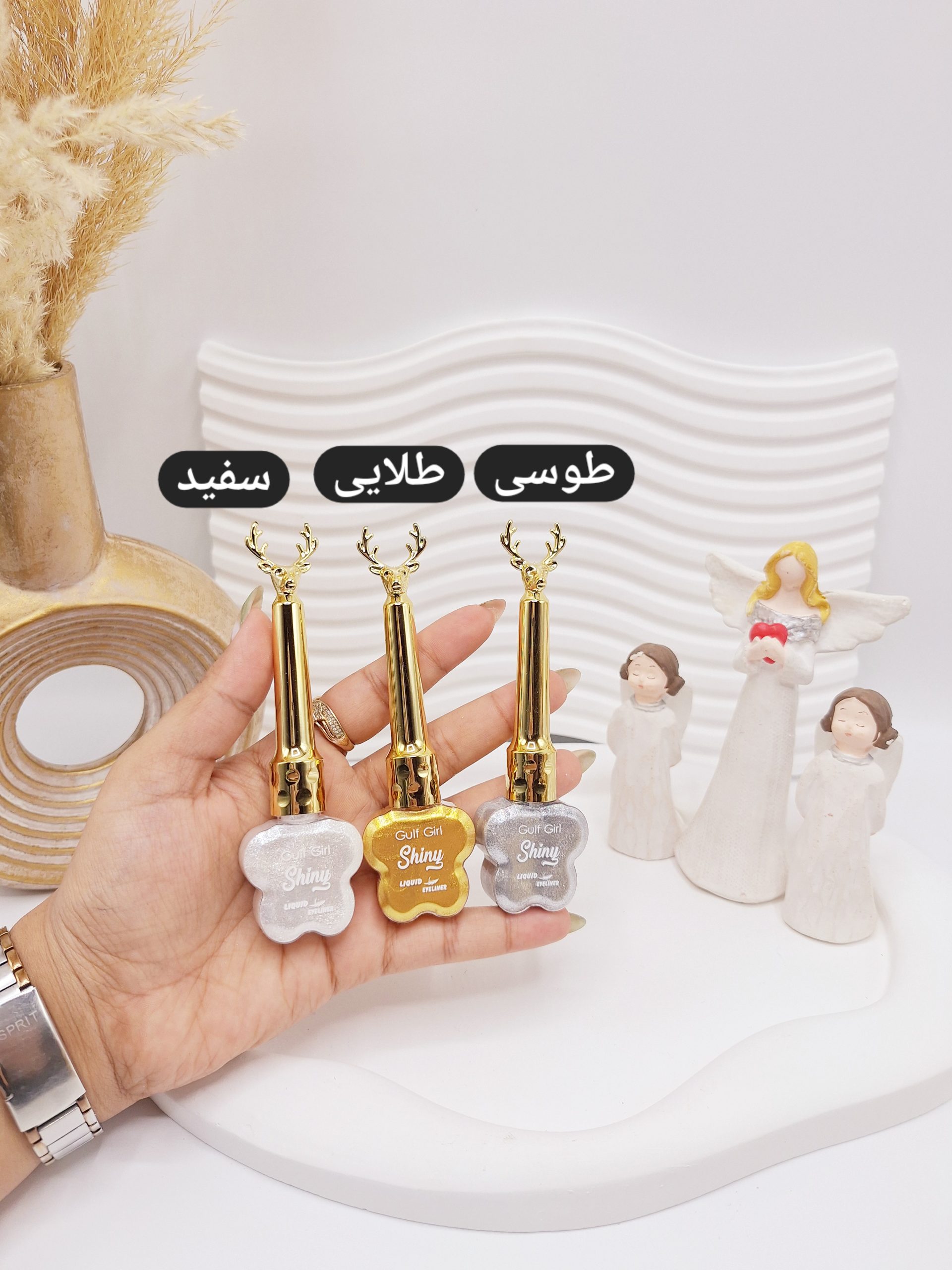 خط چشم رنگی شاین دار طرح گوزن برند Gulf Girl کد EG038