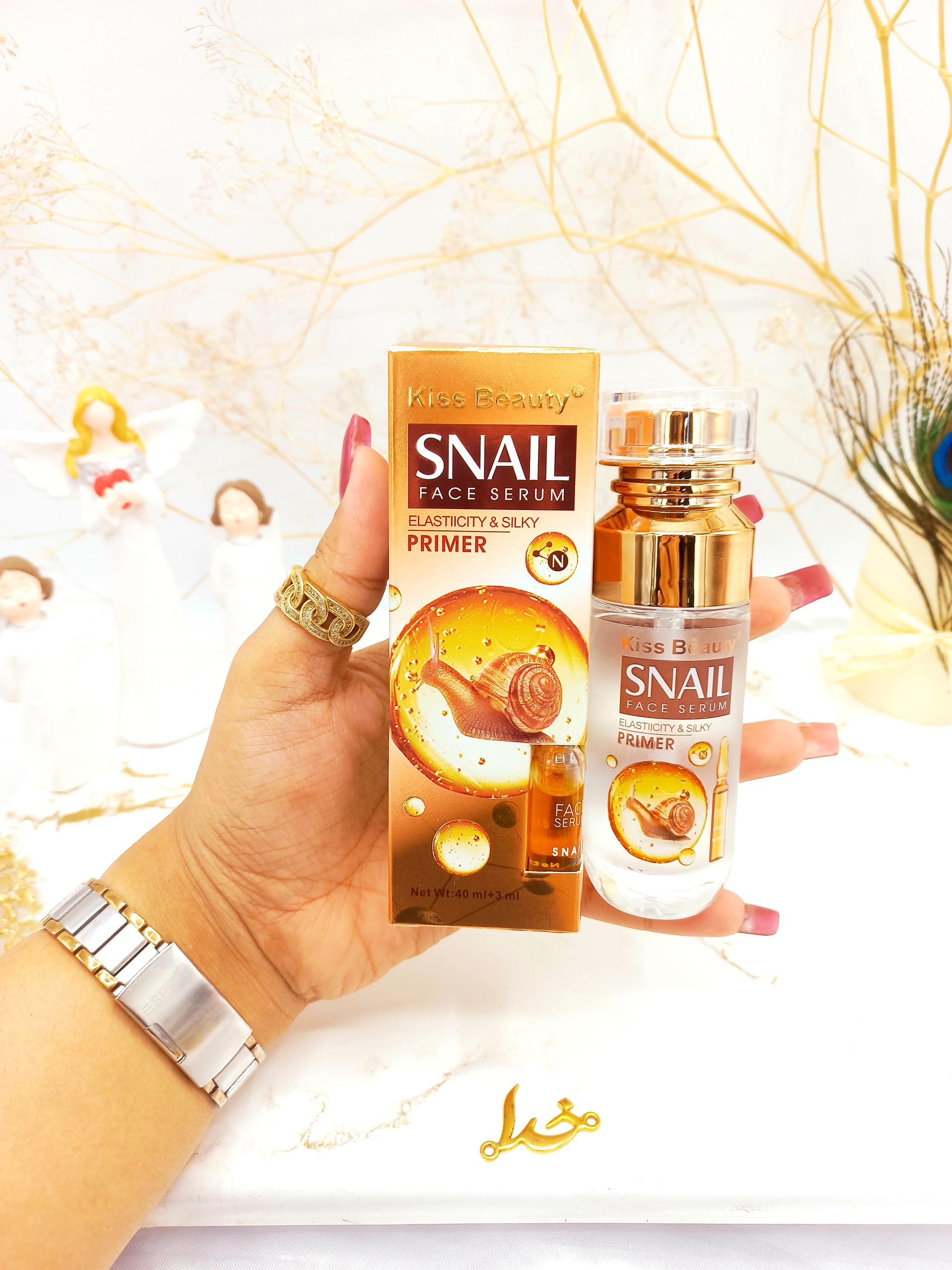 سرم صورت و پرایمر حلزون کیس بیوتی Kiss Beauty کد 68218072021
