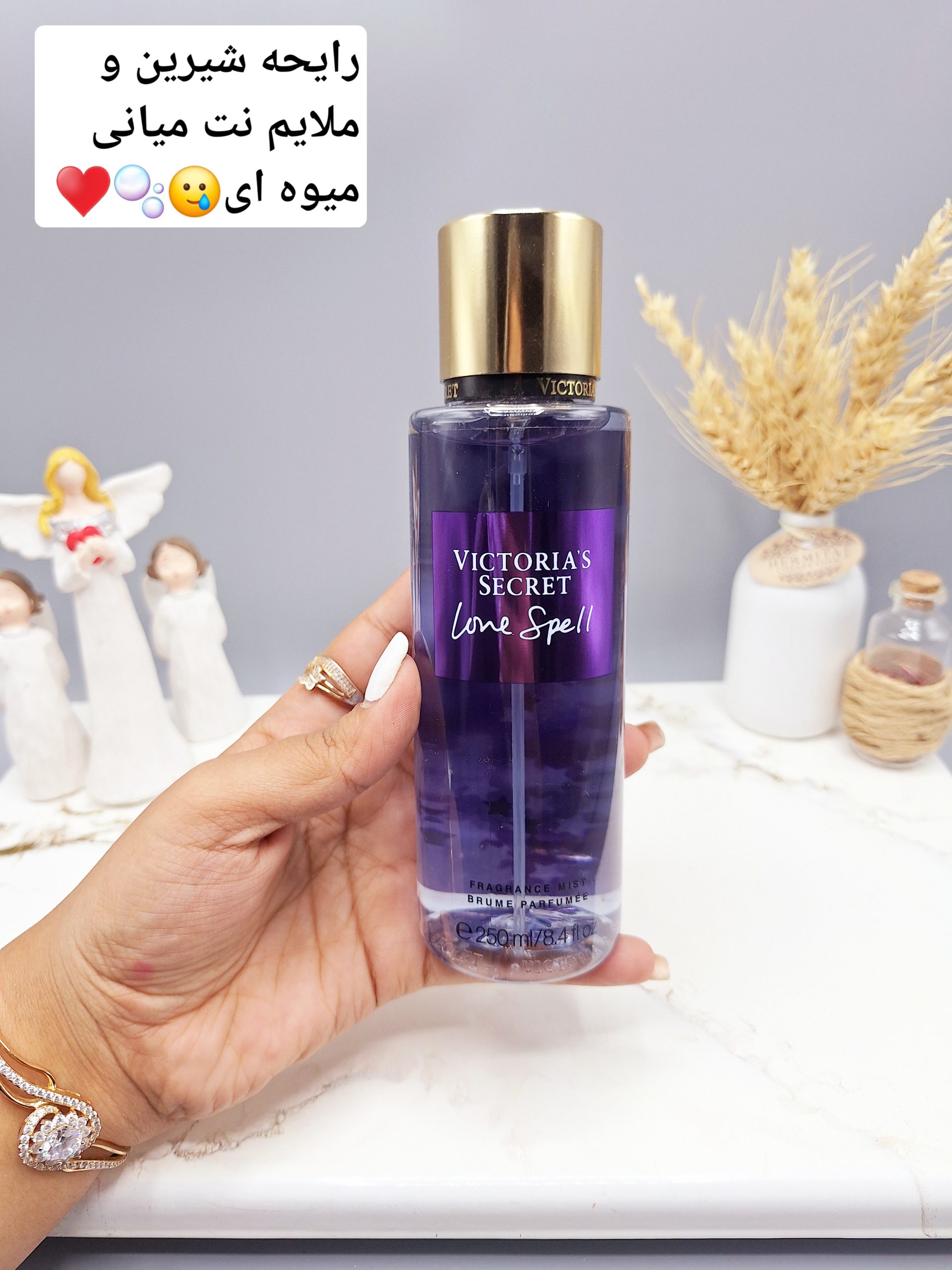 بادی اسپلش 250 ml شاین دار ویکتوریا سکرت مدل Love Spell اورجینال