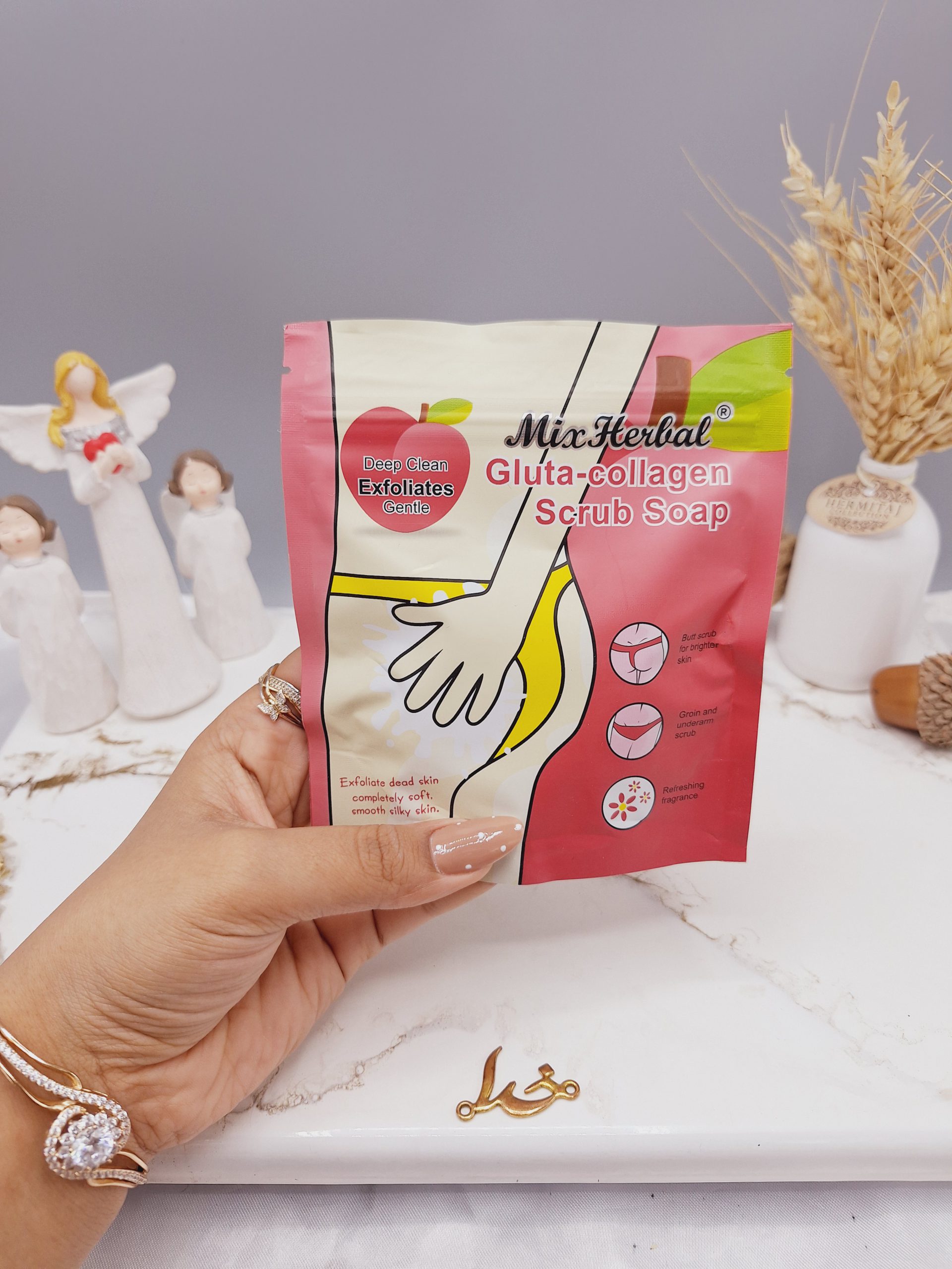 صابون اسکراب هلویی باسن برند Mix Herbal کد 2023