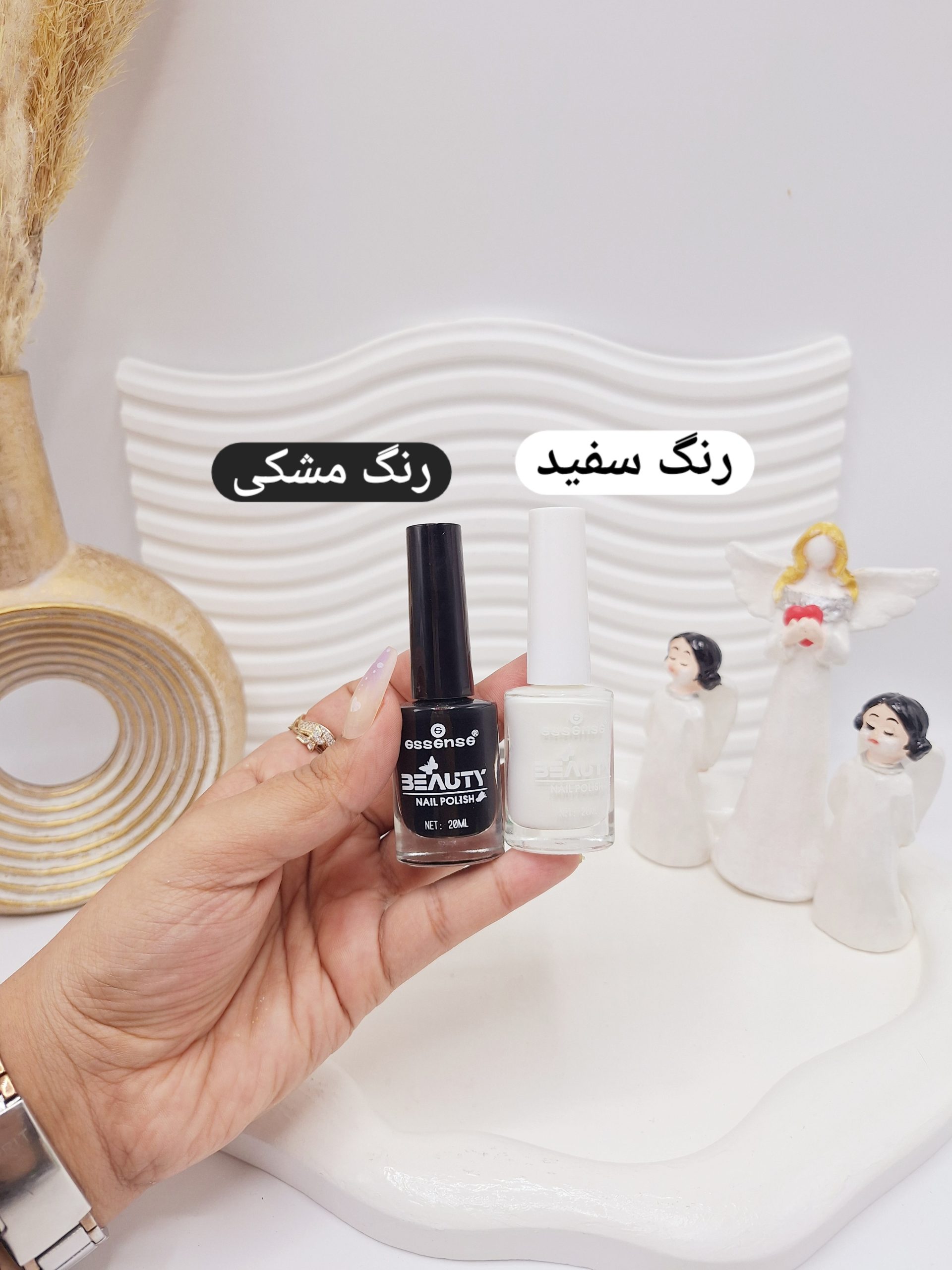 لاک مشکی و لاک سفید Gesense  کد GS003