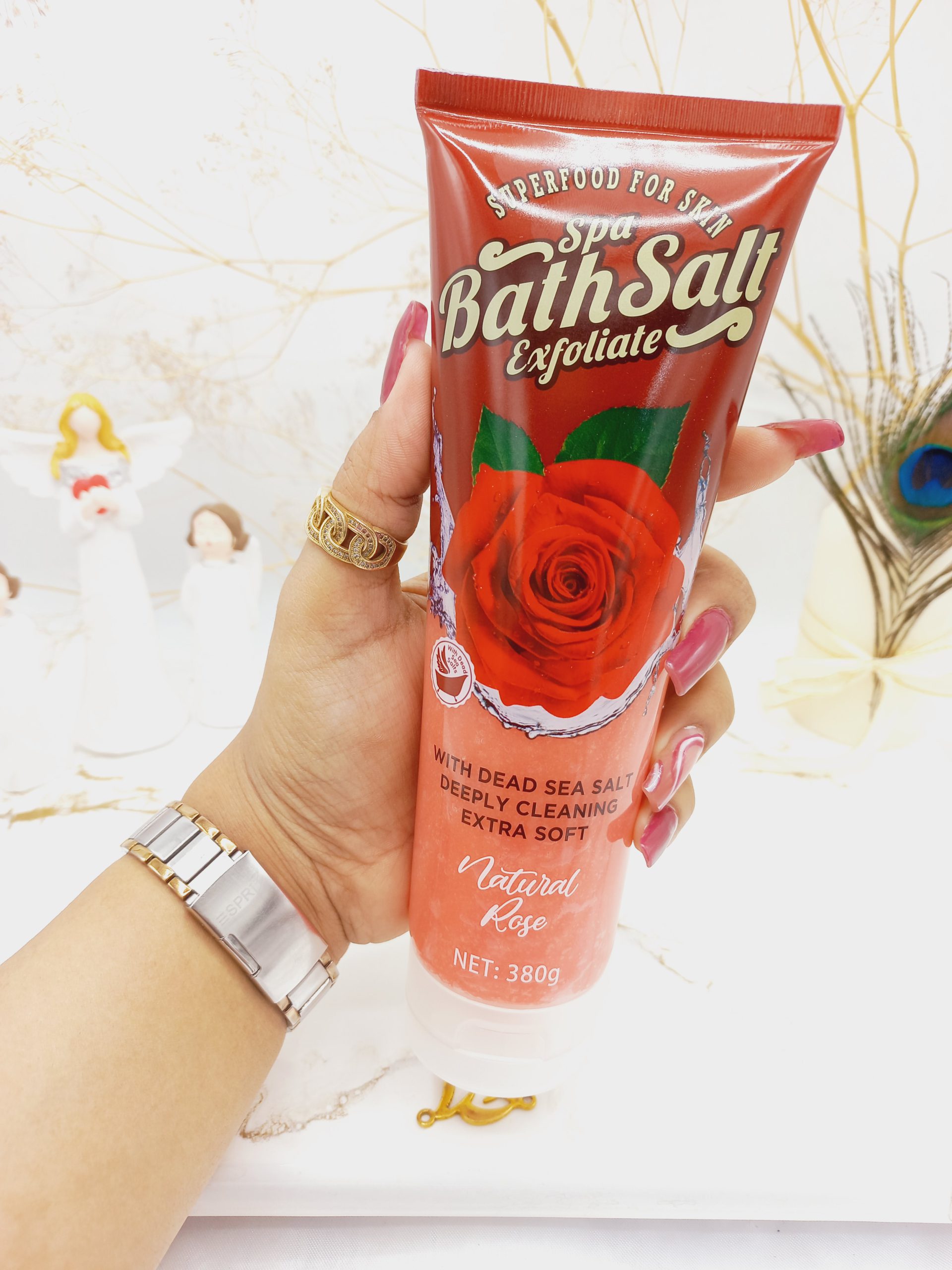 نمک حمام سفید کننده گل رز وکالی Wokali  کد Ha3064