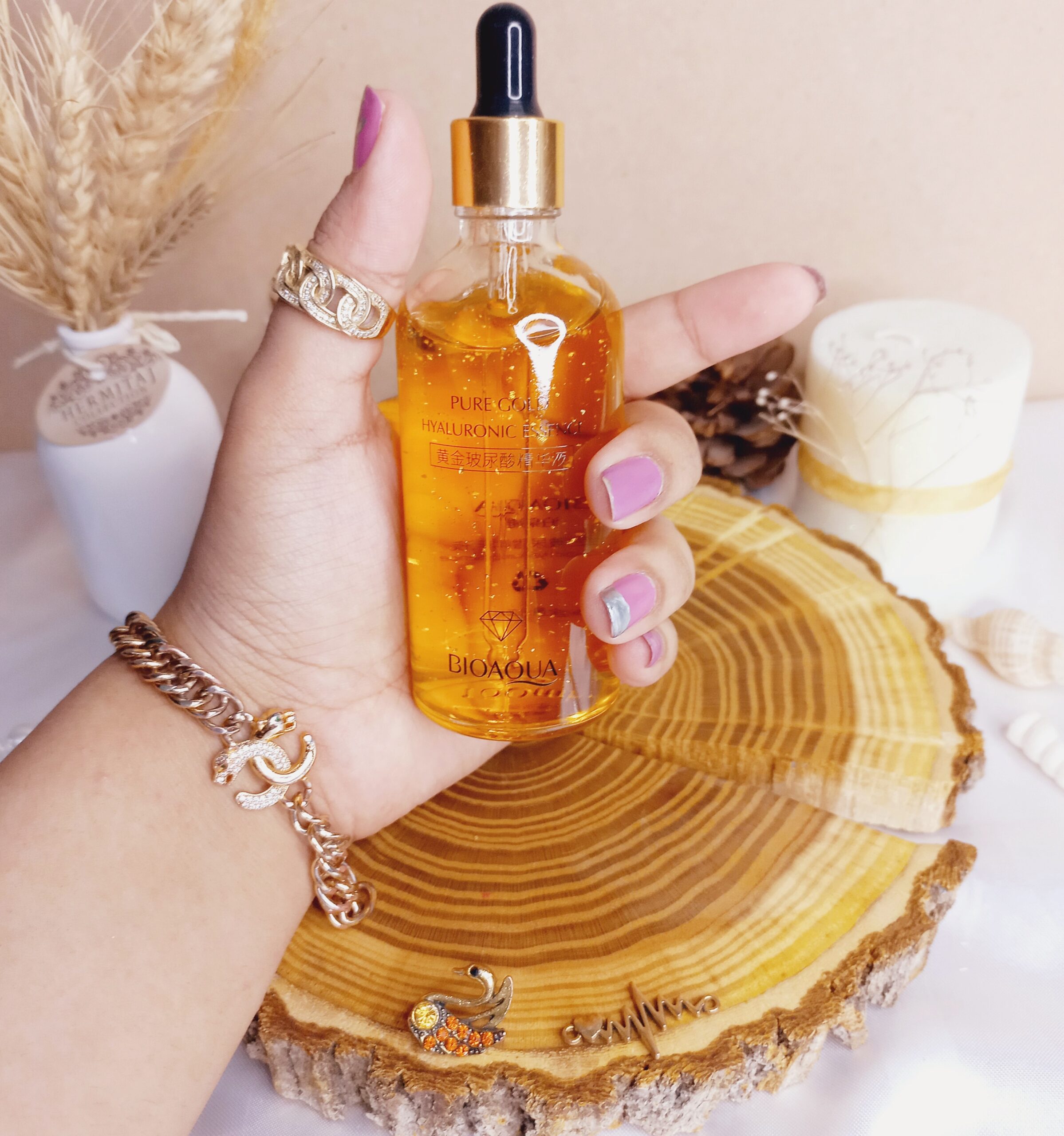 سرم آبرسان طلا 24 عیار بزرگ بیوآکوا BIOAQUA کد BQY67130