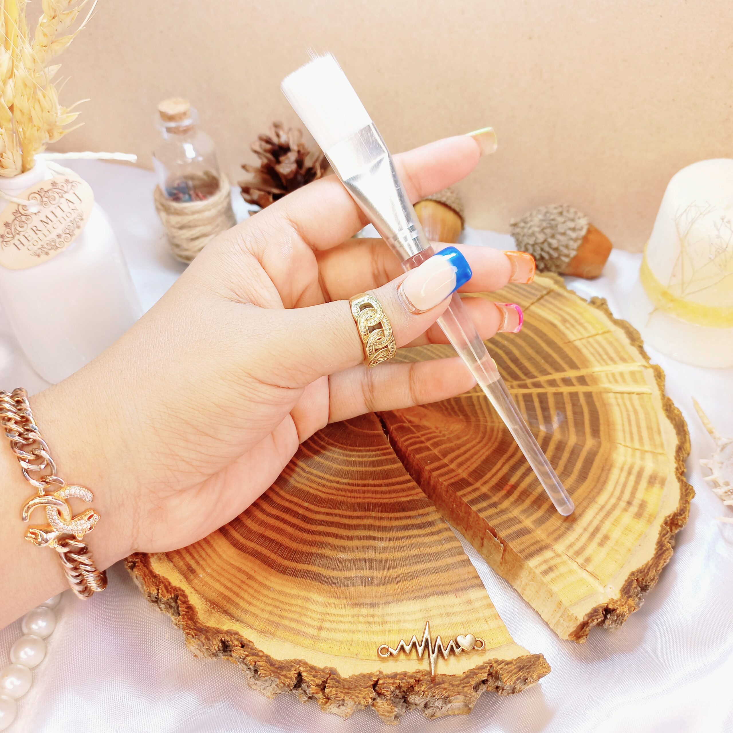 براش ماسک مویی دسته شفاف | پخش عمده