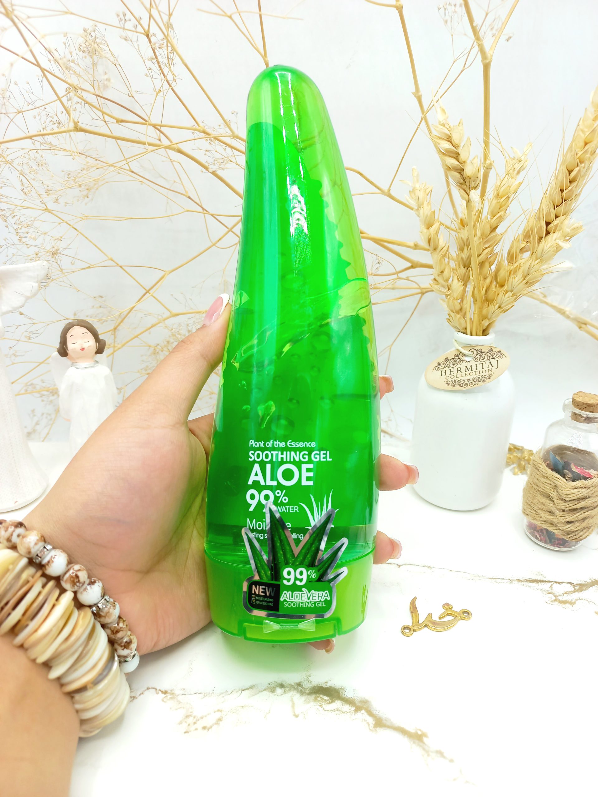 ژل آلوئه ورا شاخکی آبرسان پوست 99درصد کد 3705