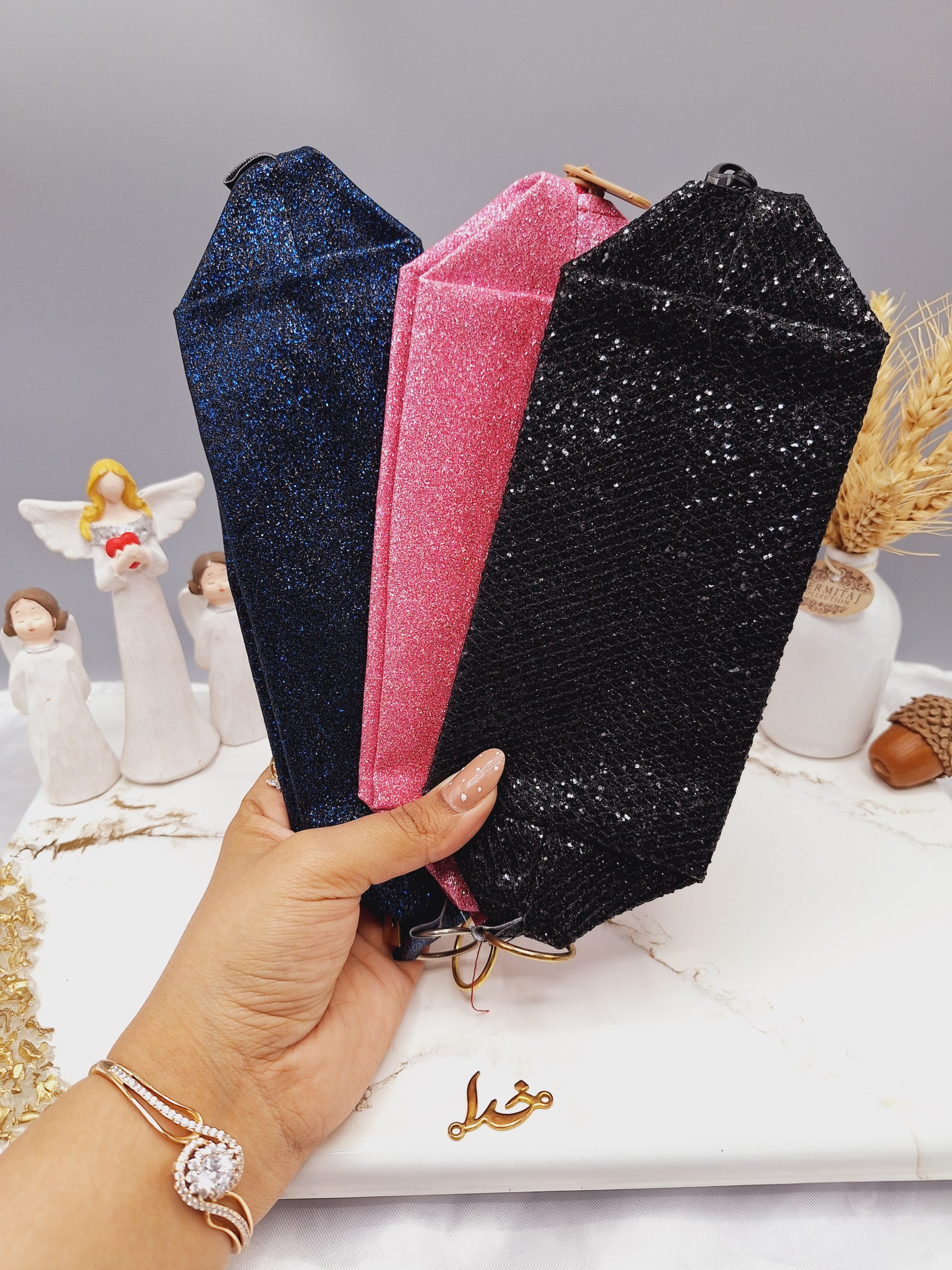 کیف لوازم آرایشی فوق العاده زیبای طرح شاین دار