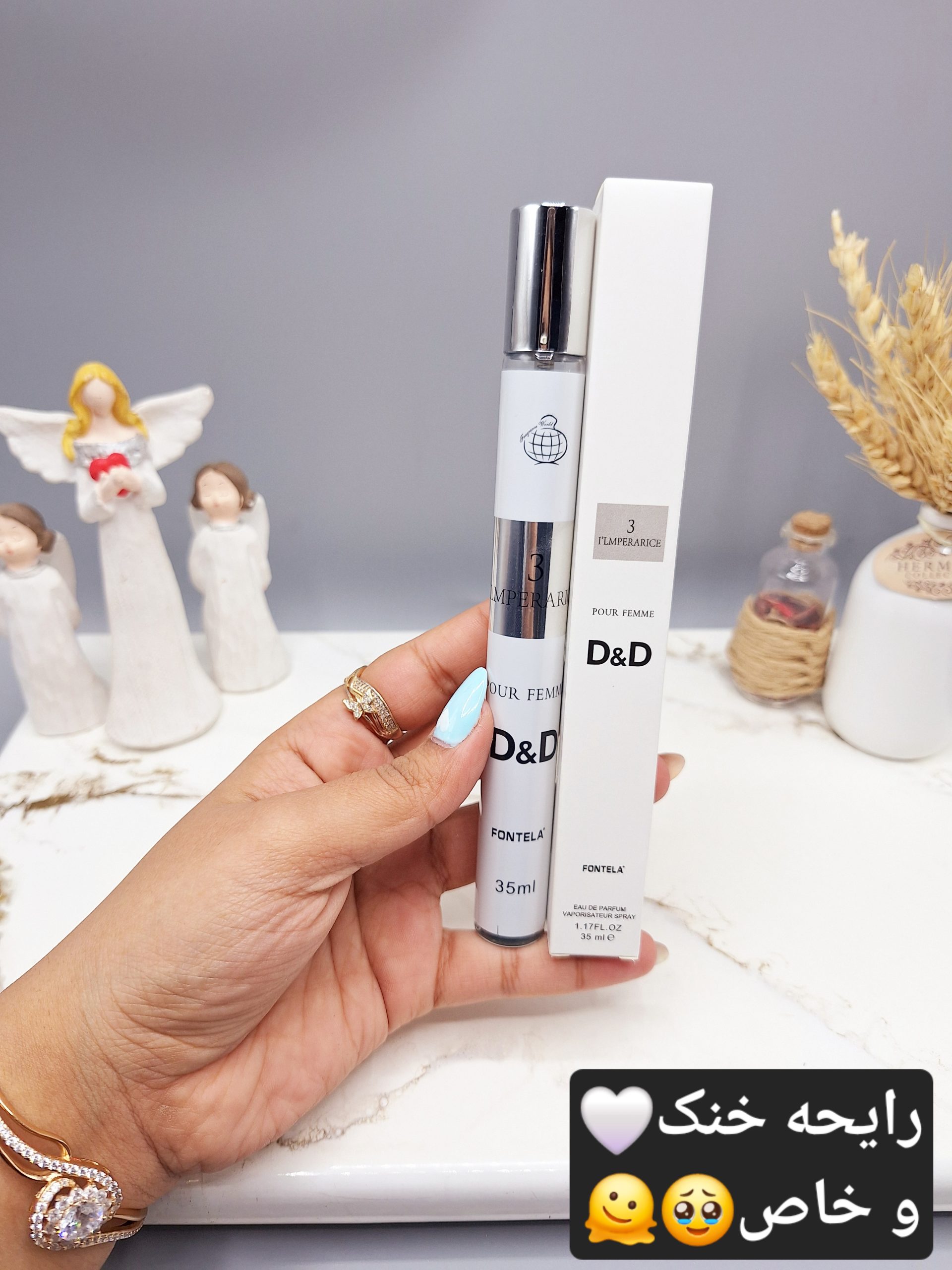 ادکلن زنانه استوانه ای 35 میل POUR FEMME D&amp;D کد 1920