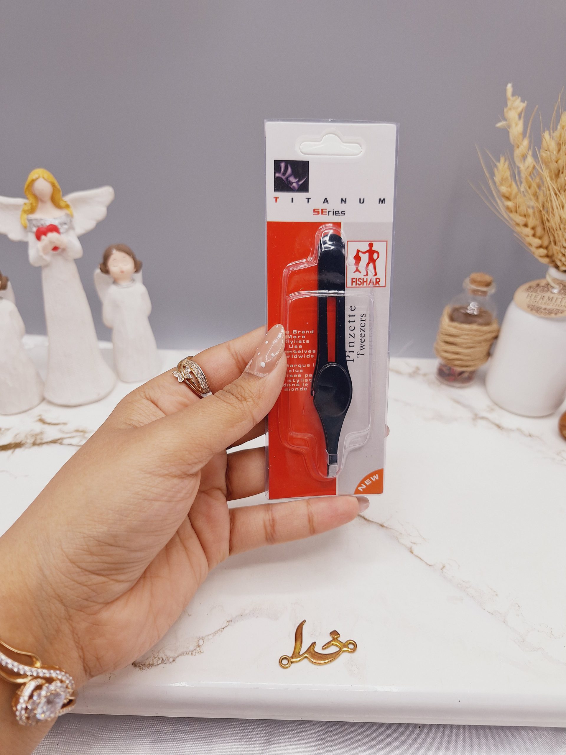 موچین استیل با کیفیت مشکی تیتانیوم TITANUM کد 4029